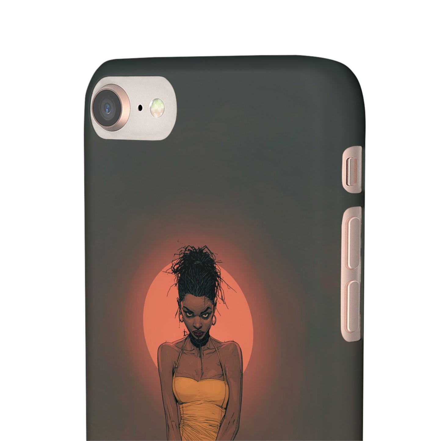 Creepy Vampire Girl Snap Case, Halloween Style iPhone Samsung Cover, Spooky Gothic Phone Accessories, Scary Horror Character Device