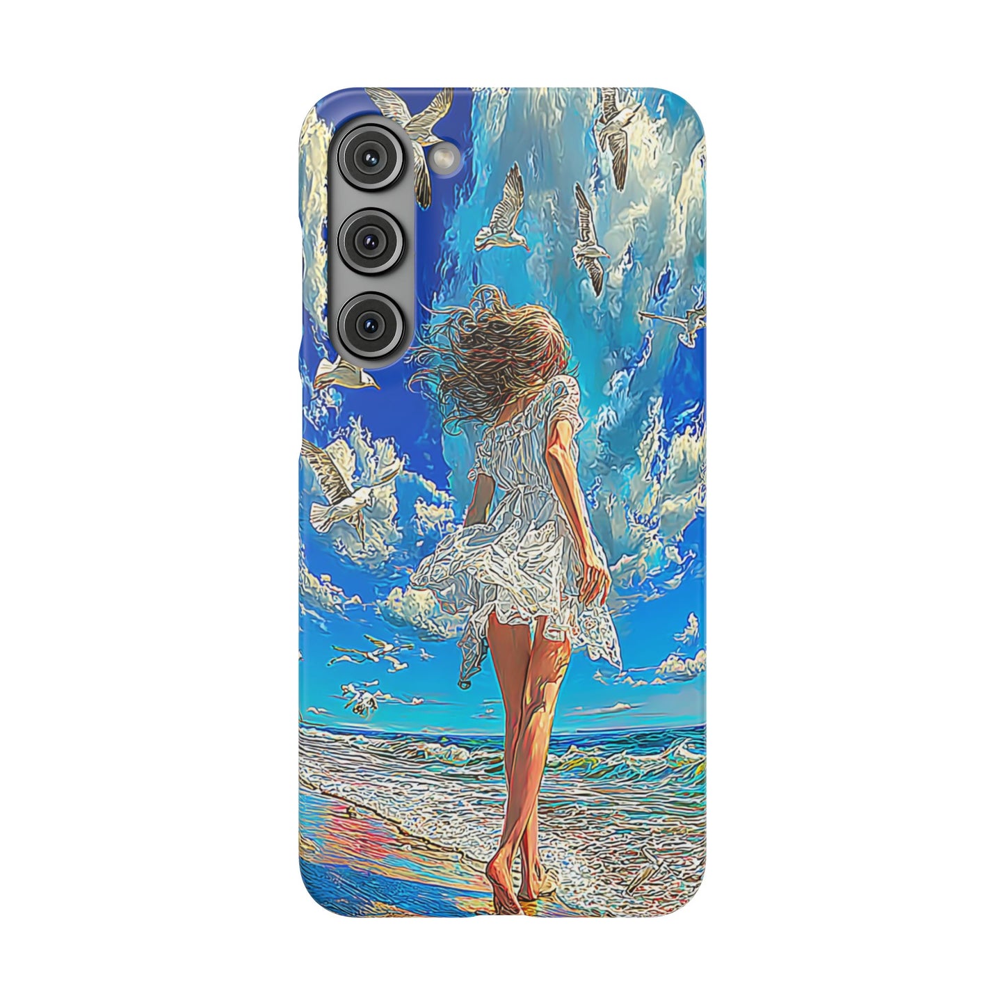 Dreamy Seaside Snap Case, Ocean Waves Phone Cover, Summer Vibe Gift, Cute Aesthetic Accessory, Beach Lover Case