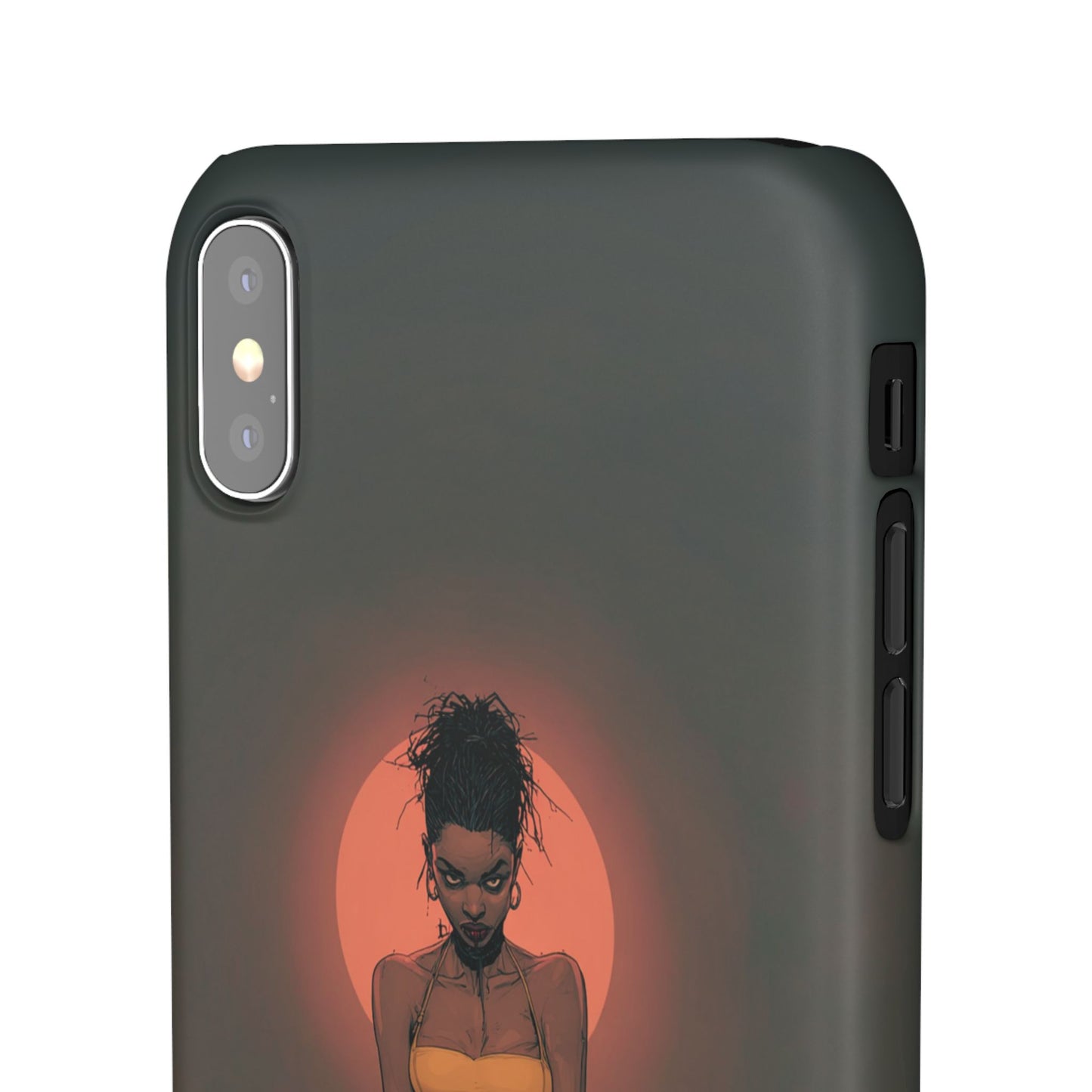 Creepy Vampire Girl Snap Case, Halloween Style iPhone Samsung Cover, Spooky Gothic Phone Accessories, Scary Horror Character Device