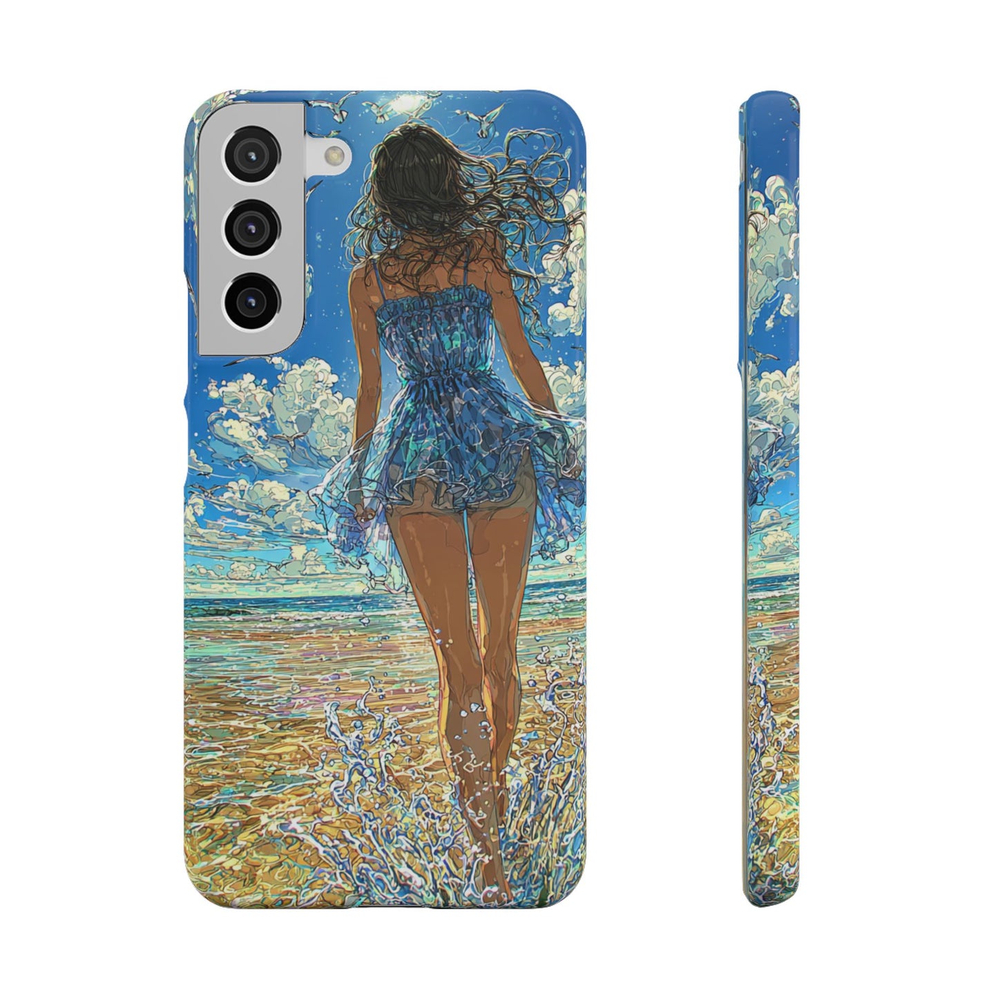 Summer Breeze Snap Case, Ocean Art Phone Cover, Beach Vibes Cell Case, Gift for Her, Custom Phone Accessory