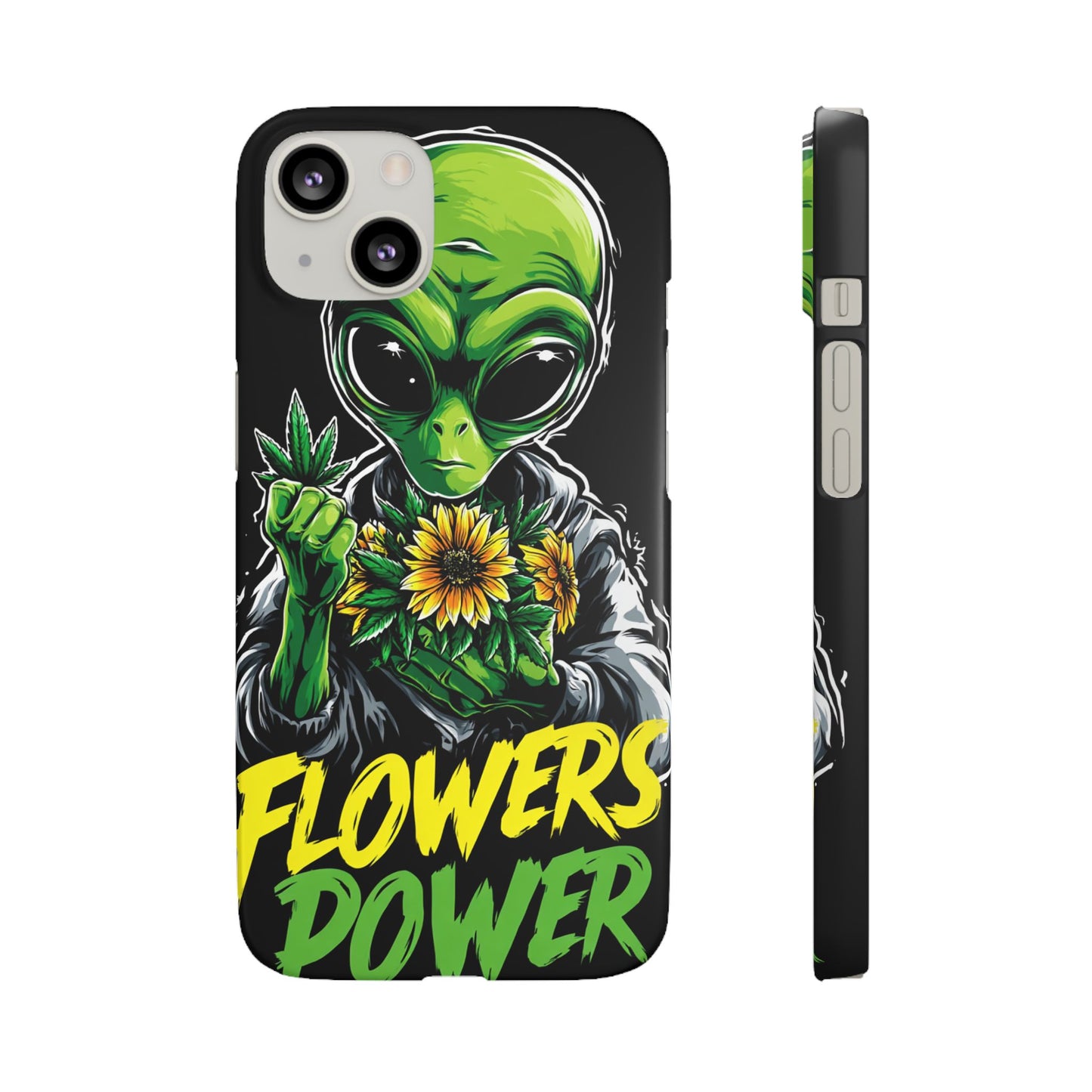 Alien Floral Snap Cases, Fun Phone Case, Gifts for Sci-Fi Lovers, Cute Alien Decor, Unique Tech Accessories
