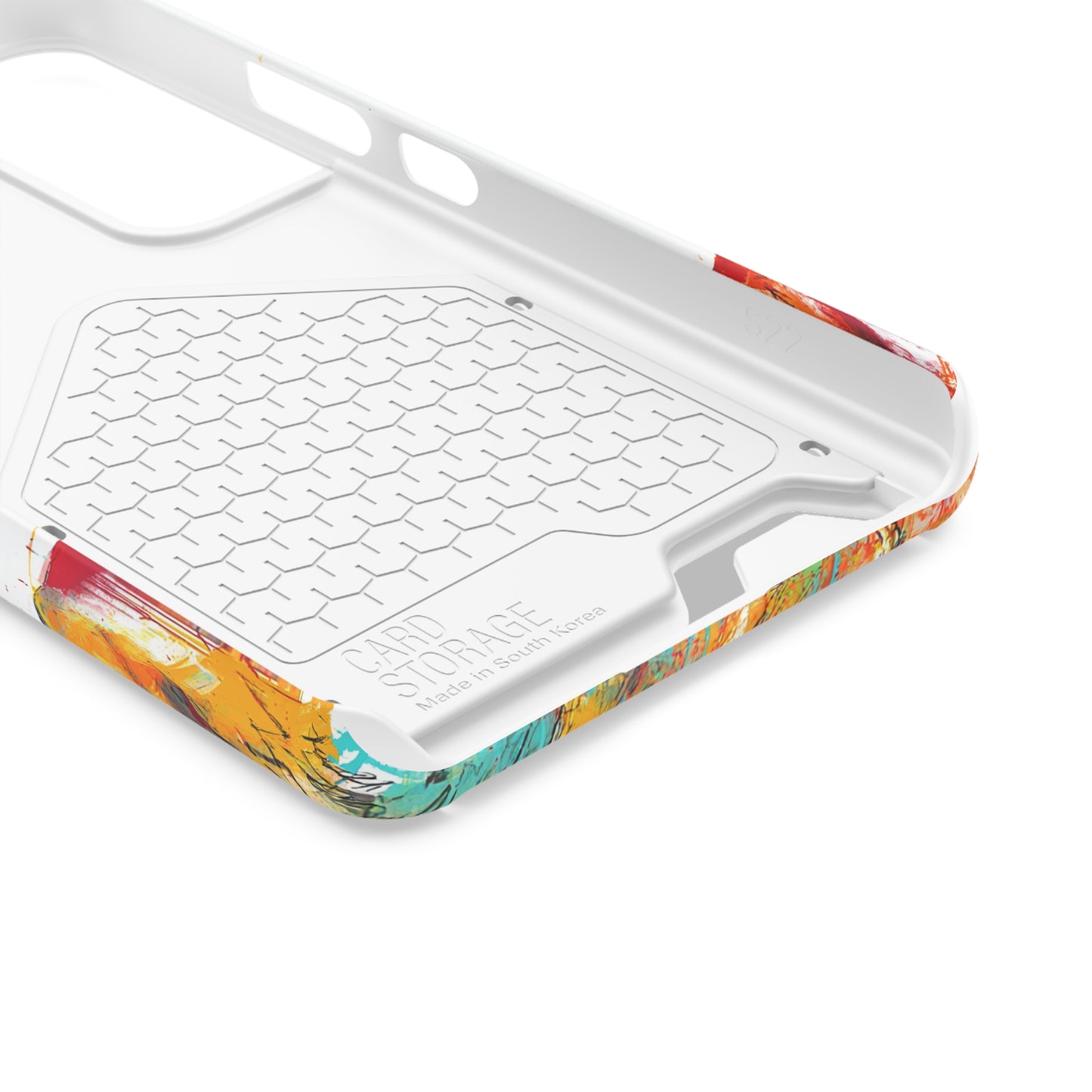 Vibrant Phone Case with Card Holder, Abstract Art Phone Cover, Stylish Smartphone Case, Unique Gift for Music Lovers, Hip-Hop Inspired Case