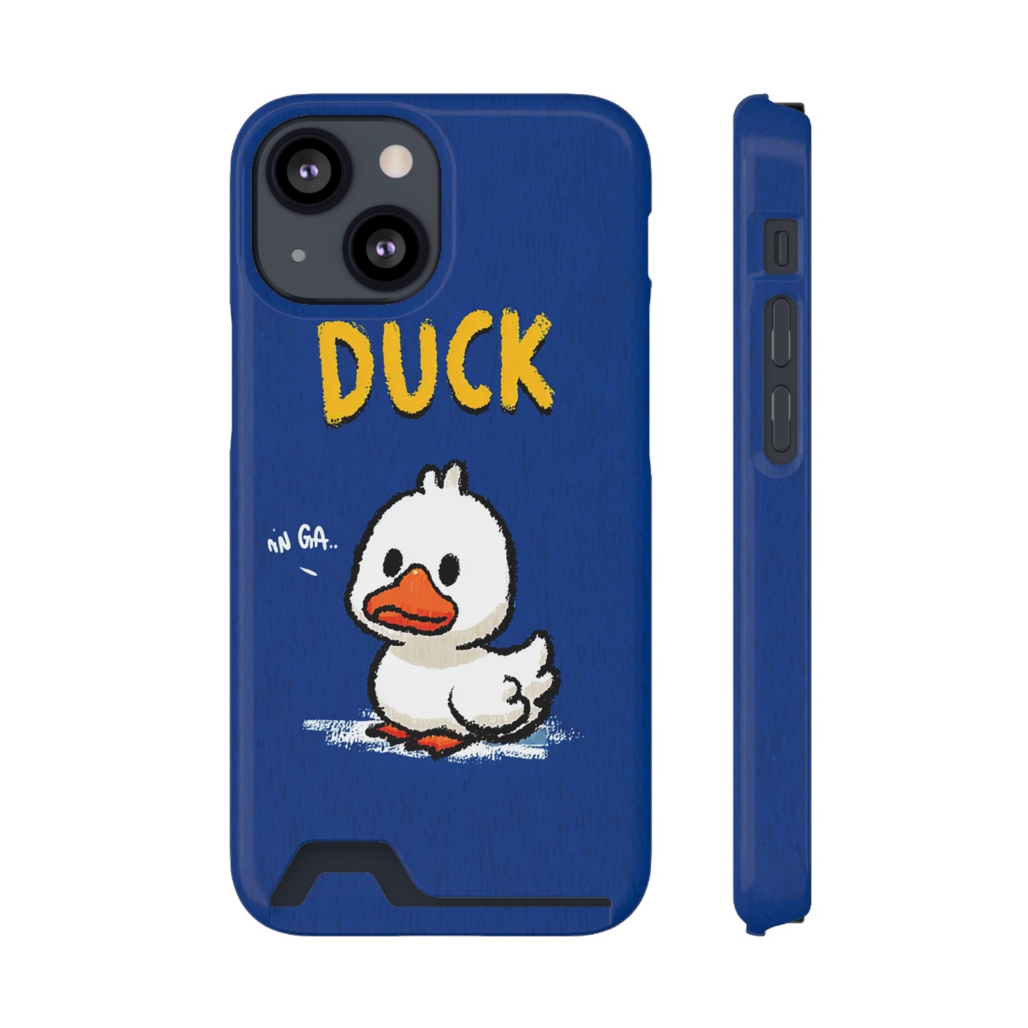 Cute Duck Phone Case with Card Holder | Stylish Cell Accessory for Animal Lovers, Gifts for Kids, Birthday, Everyday Use