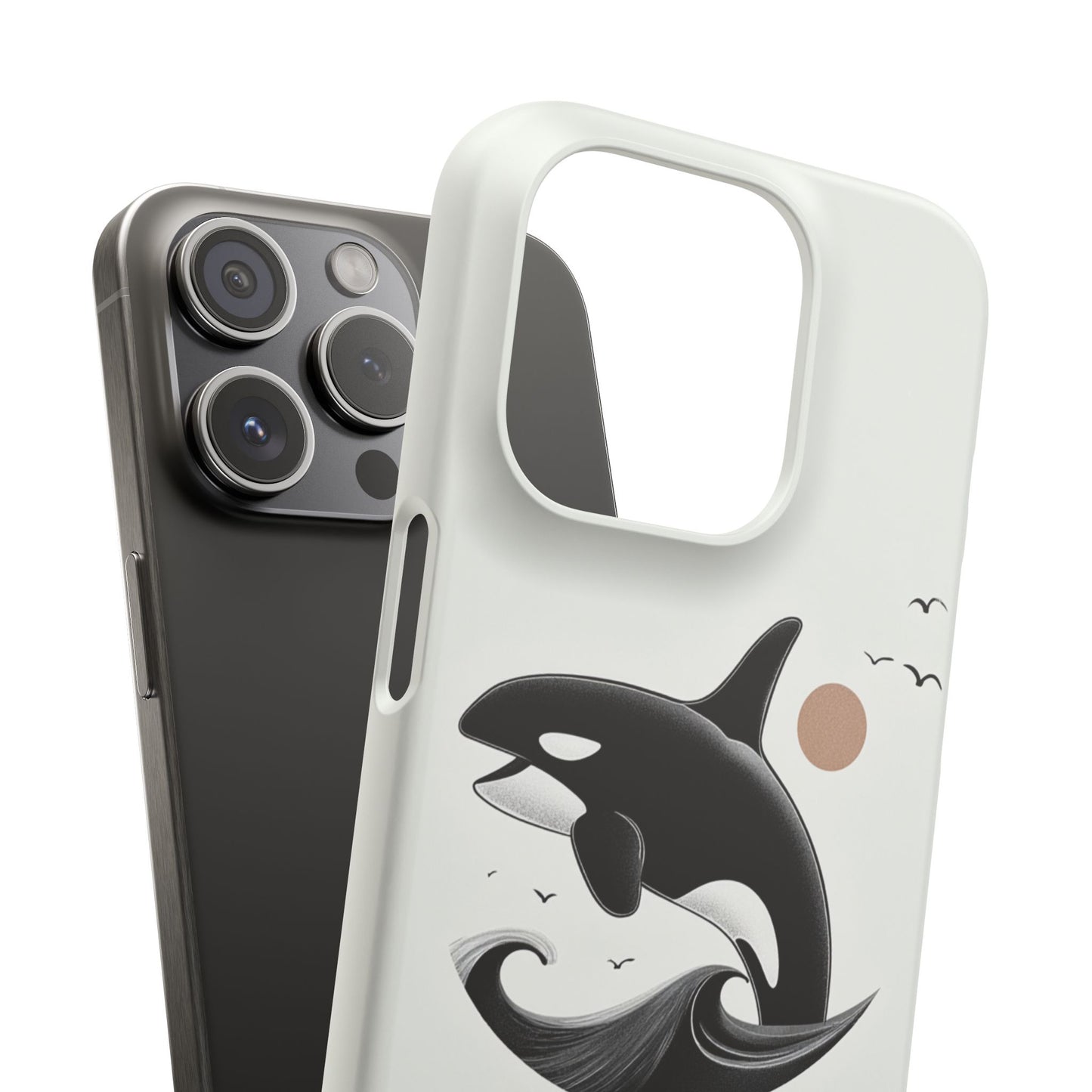 Whale Splash Phone Case | Ocean Lover Gift, Marine Art, Snap Cases, Cute Whale Design, Custom Phone Accessories