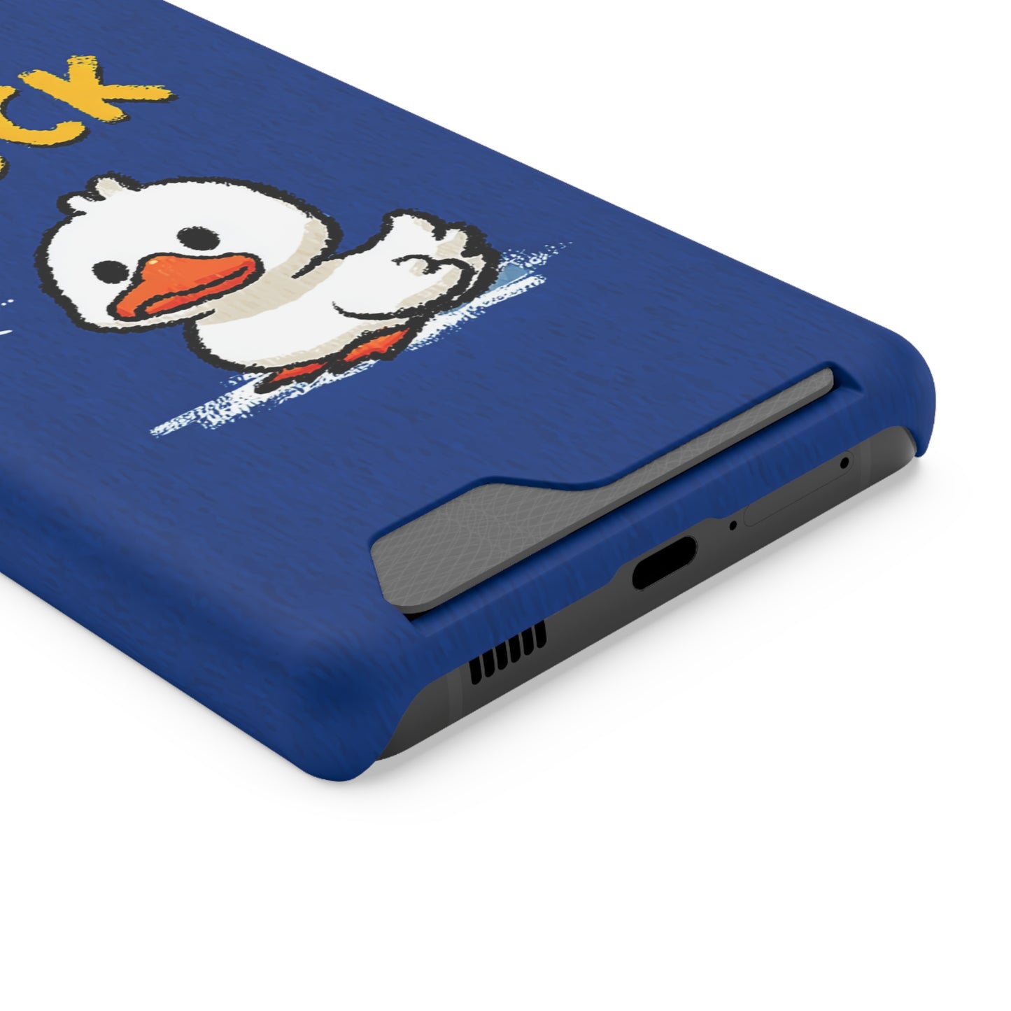 Cute Duck Phone Case with Card Holder | Stylish Cell Accessory for Animal Lovers, Gifts for Kids, Birthday, Everyday Use