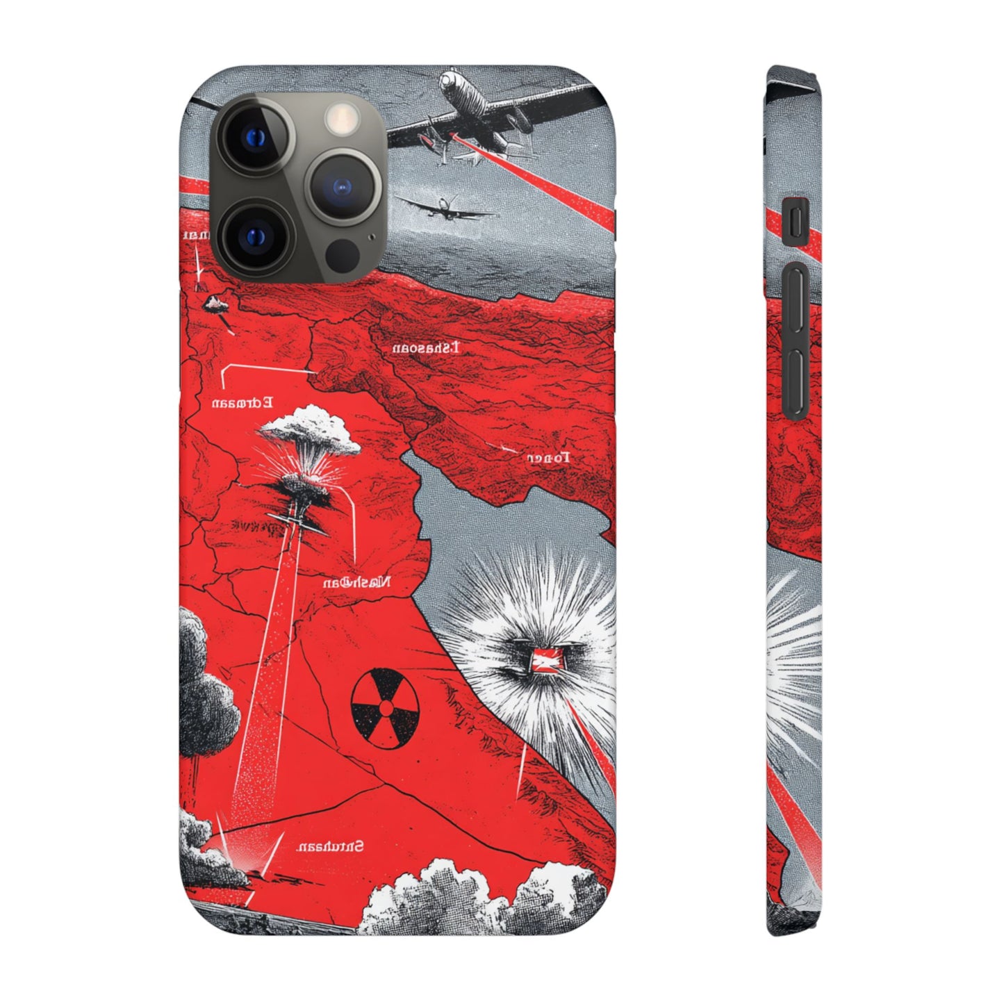 Bold Graphic Snap Case with Dramatic Design, Unique Phone Cover, Artistic Protection for iPhone, Trendy Gadget Gift, Edgy Tech Accessory