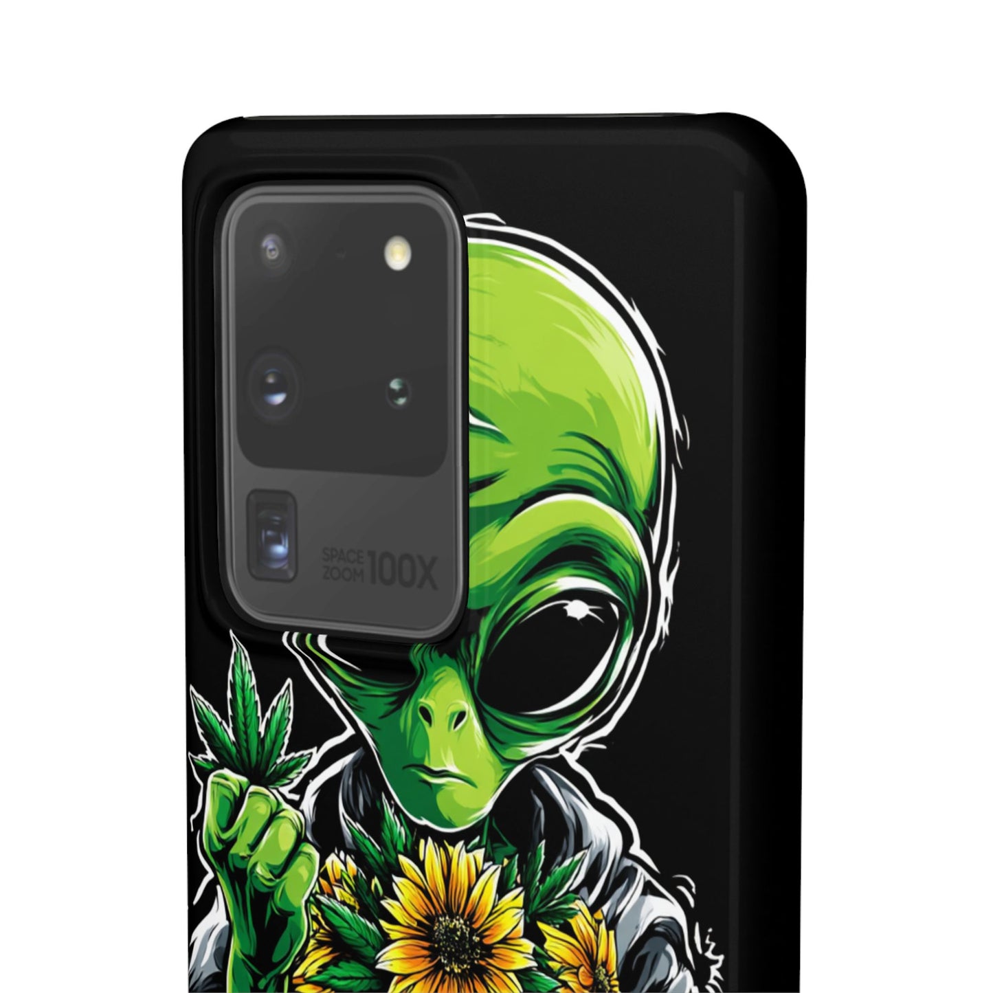 Alien Floral Snap Cases, Fun Phone Case, Gifts for Sci-Fi Lovers, Cute Alien Decor, Unique Tech Accessories