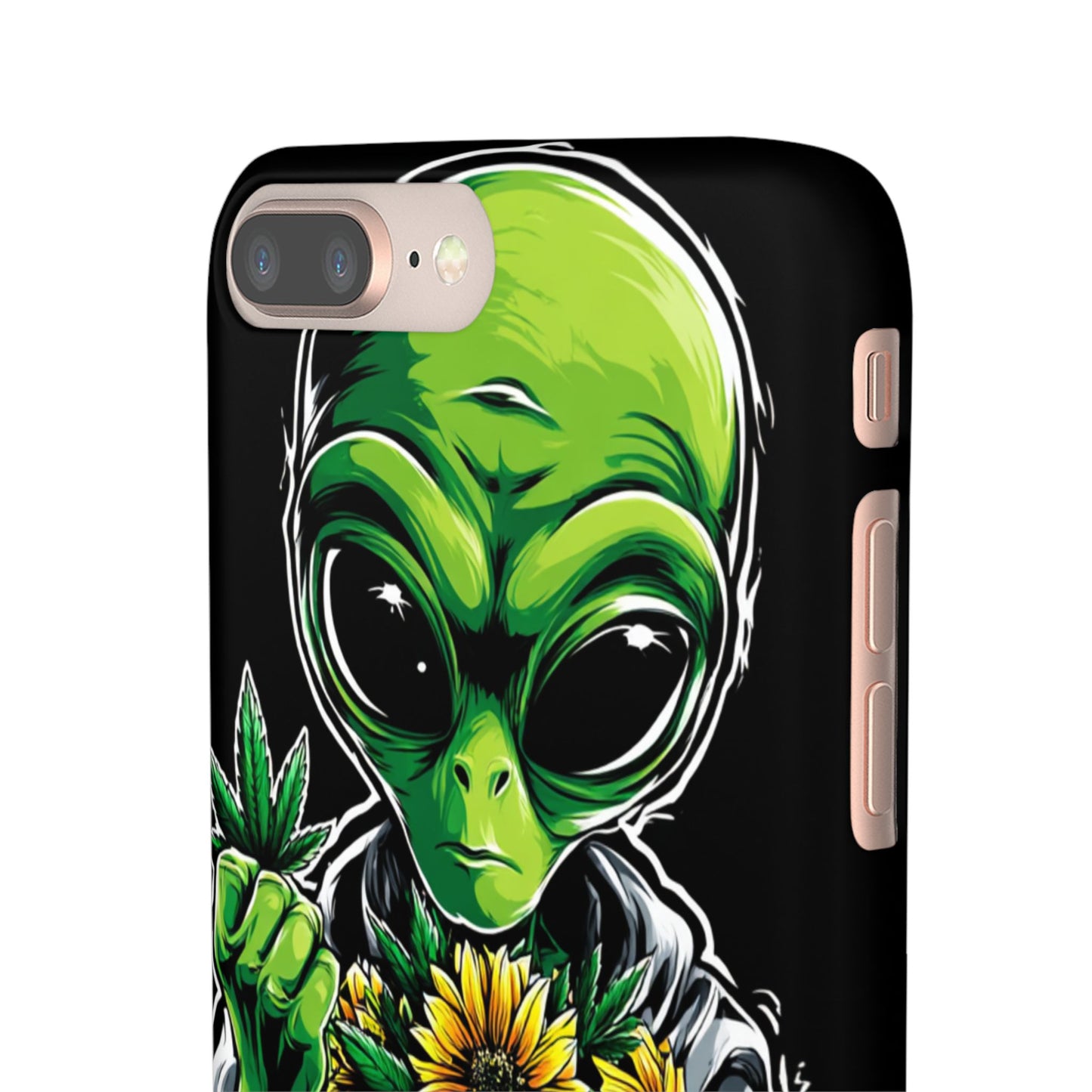 Alien Floral Snap Cases, Fun Phone Case, Gifts for Sci-Fi Lovers, Cute Alien Decor, Unique Tech Accessories