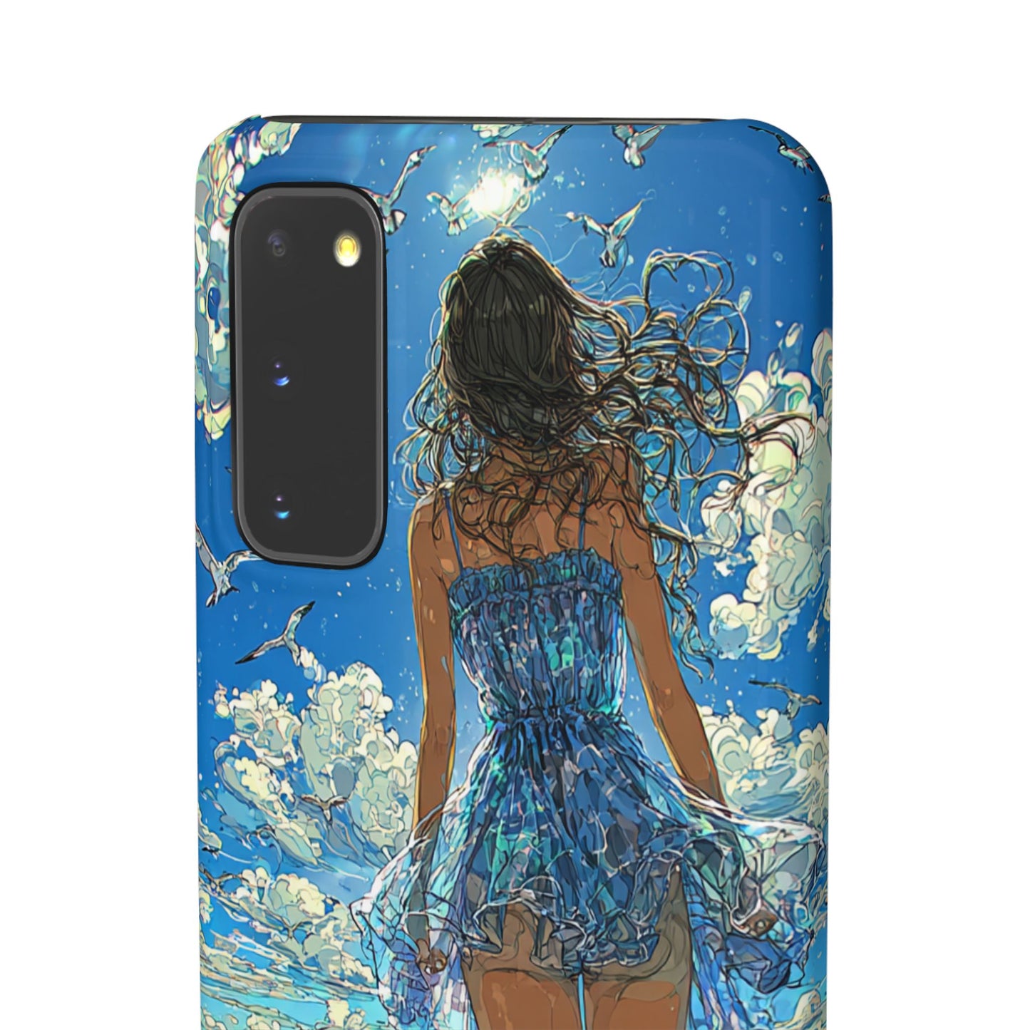 Summer Breeze Snap Case, Ocean Art Phone Cover, Beach Vibes Cell Case, Gift for Her, Custom Phone Accessory