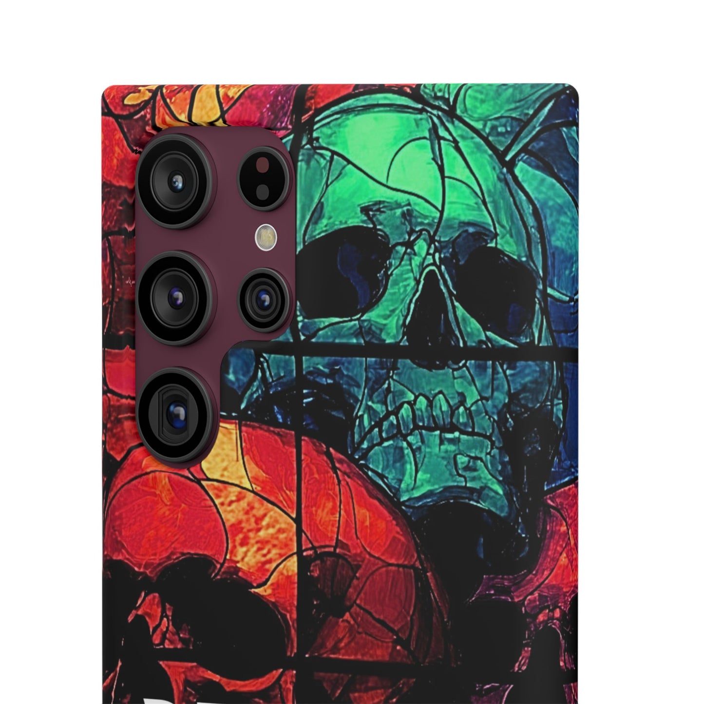 Halloween Custom Requiem Skull Snap Case Phone Cover for iPhone and Samsung