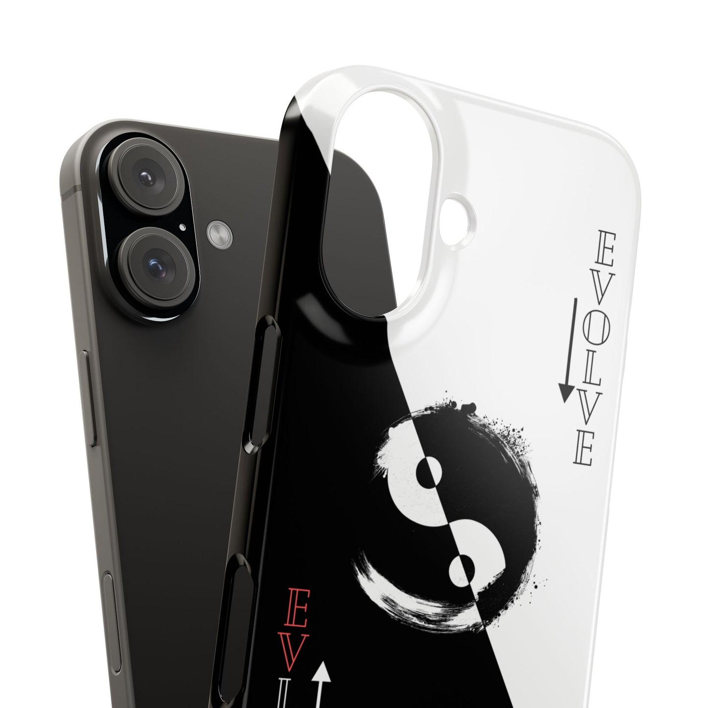 Yin Yang Evolve Black and White Snap Case Cover for iPhone and Samsung
