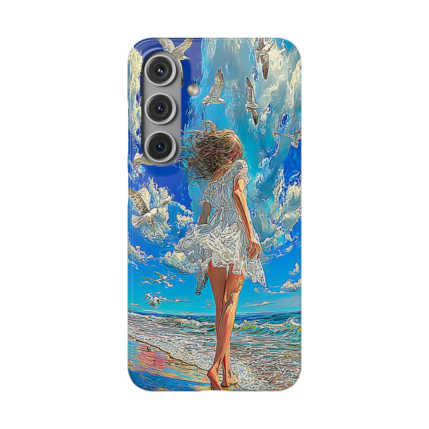 Dreamy Seaside Snap Case, Ocean Waves Phone Cover, Summer Vibe Gift, Cute Aesthetic Accessory, Beach Lover Case