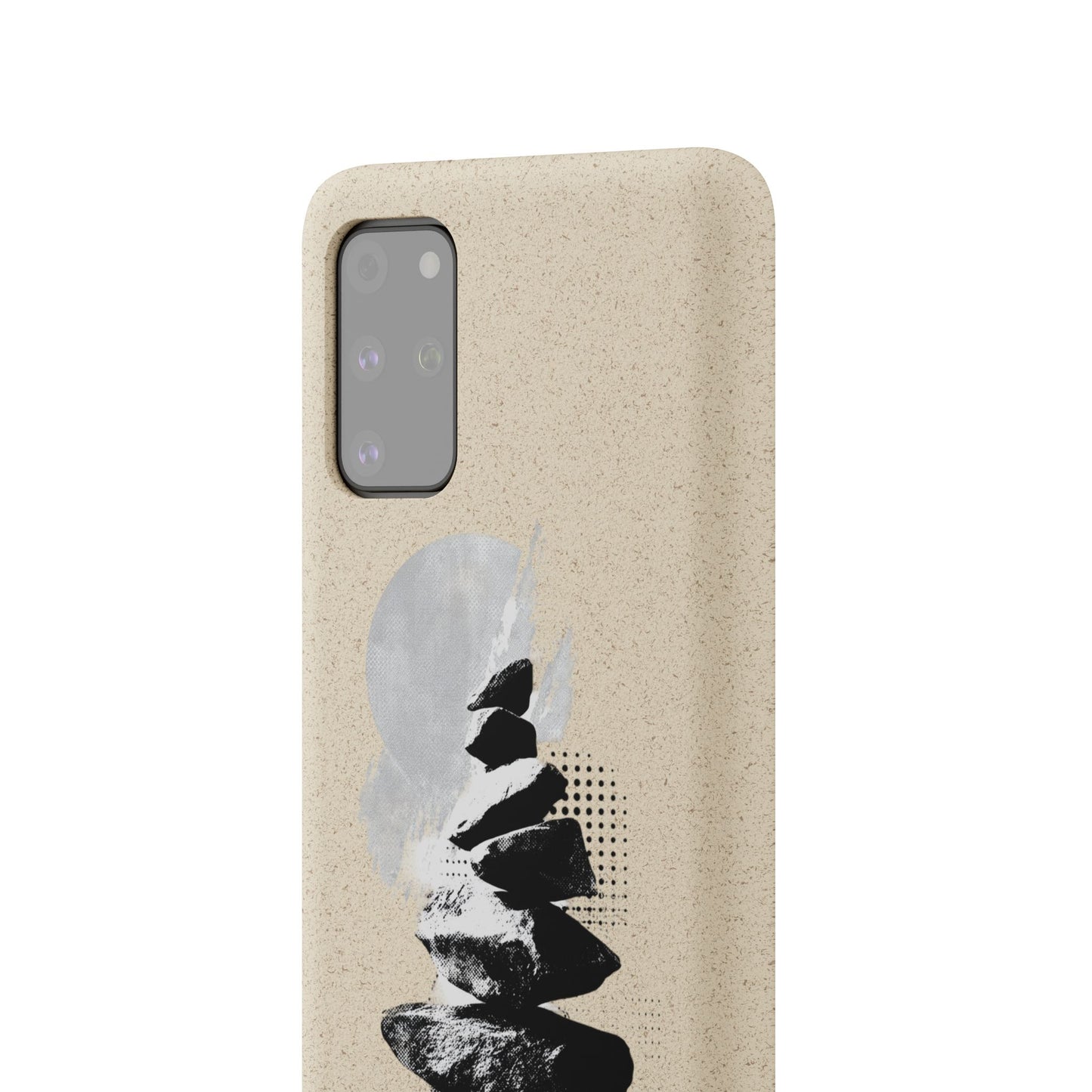 Biodegradable Plastic Free Phone Case Minimalistic Cairn Design Suitable For Iphones And Samsungs