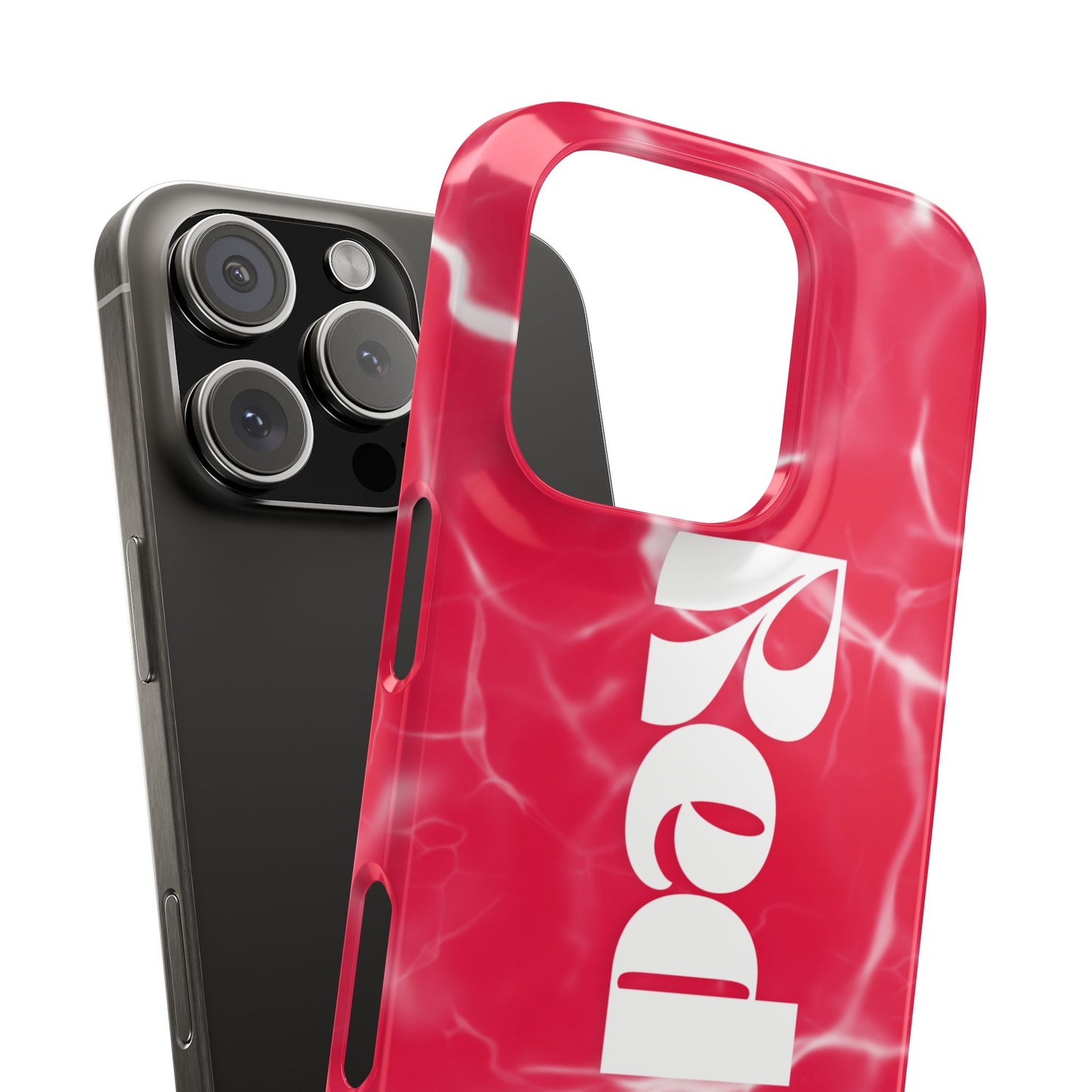 Vibrant Red Snap Case for iPhone, Trendy Phone Cover, Gift for Her, Summer Accessory, Stylish Tech Protection