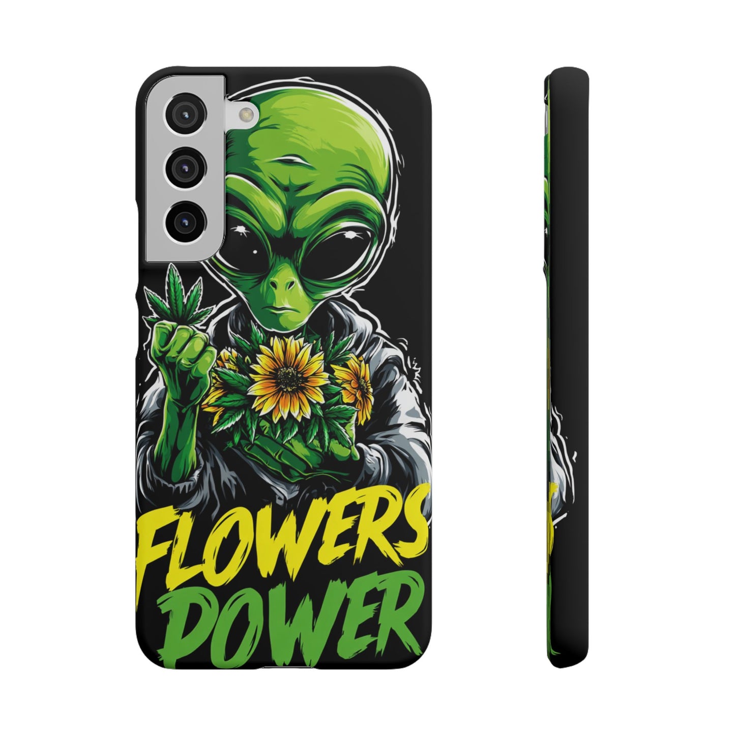 Alien Floral Snap Cases, Fun Phone Case, Gifts for Sci-Fi Lovers, Cute Alien Decor, Unique Tech Accessories
