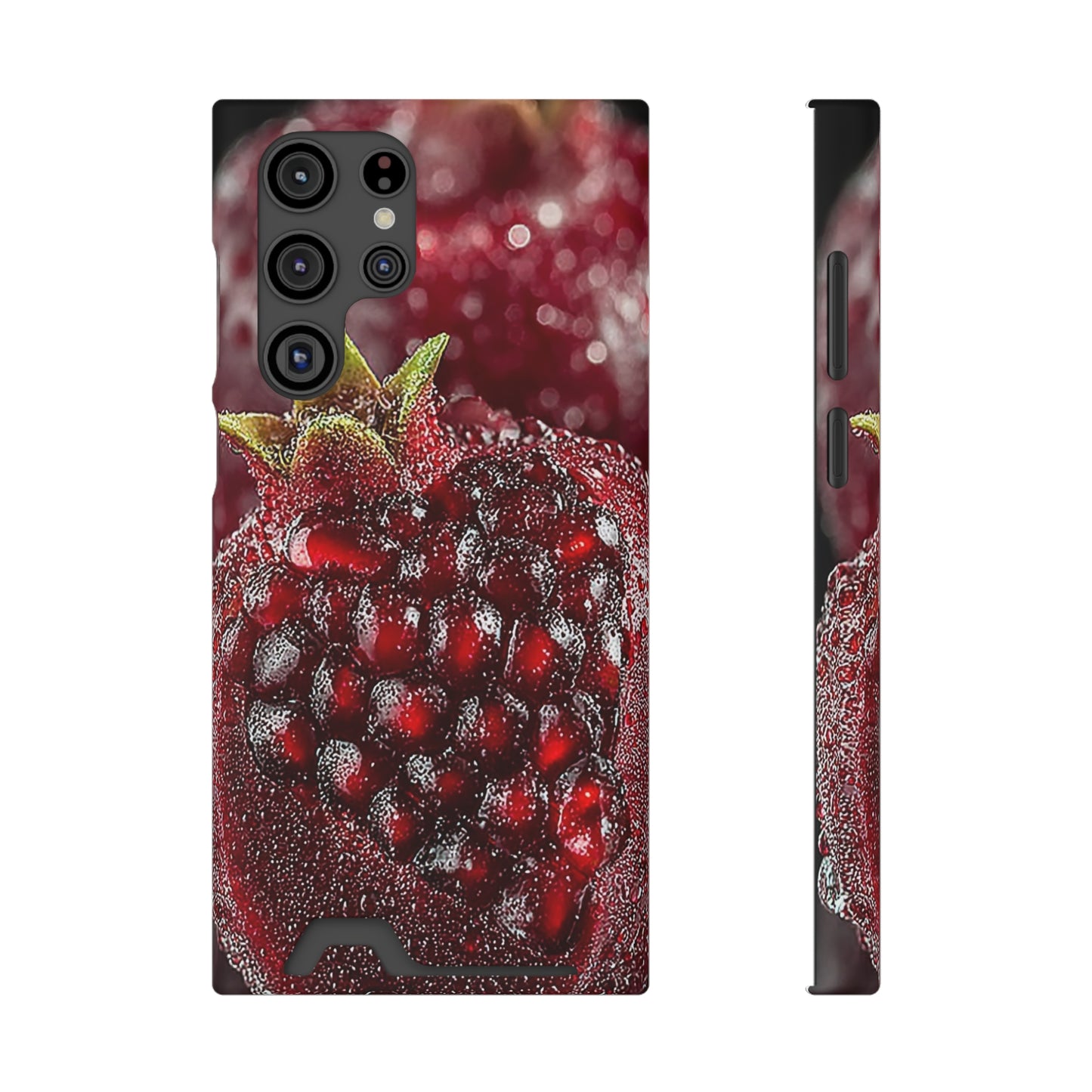 Pomegranate Phone Case with Card Holder, Durable Cover for Vegan Lovers, Fun Gift for Fruit Enthusiasts, Cute Accessory for Everyday Use