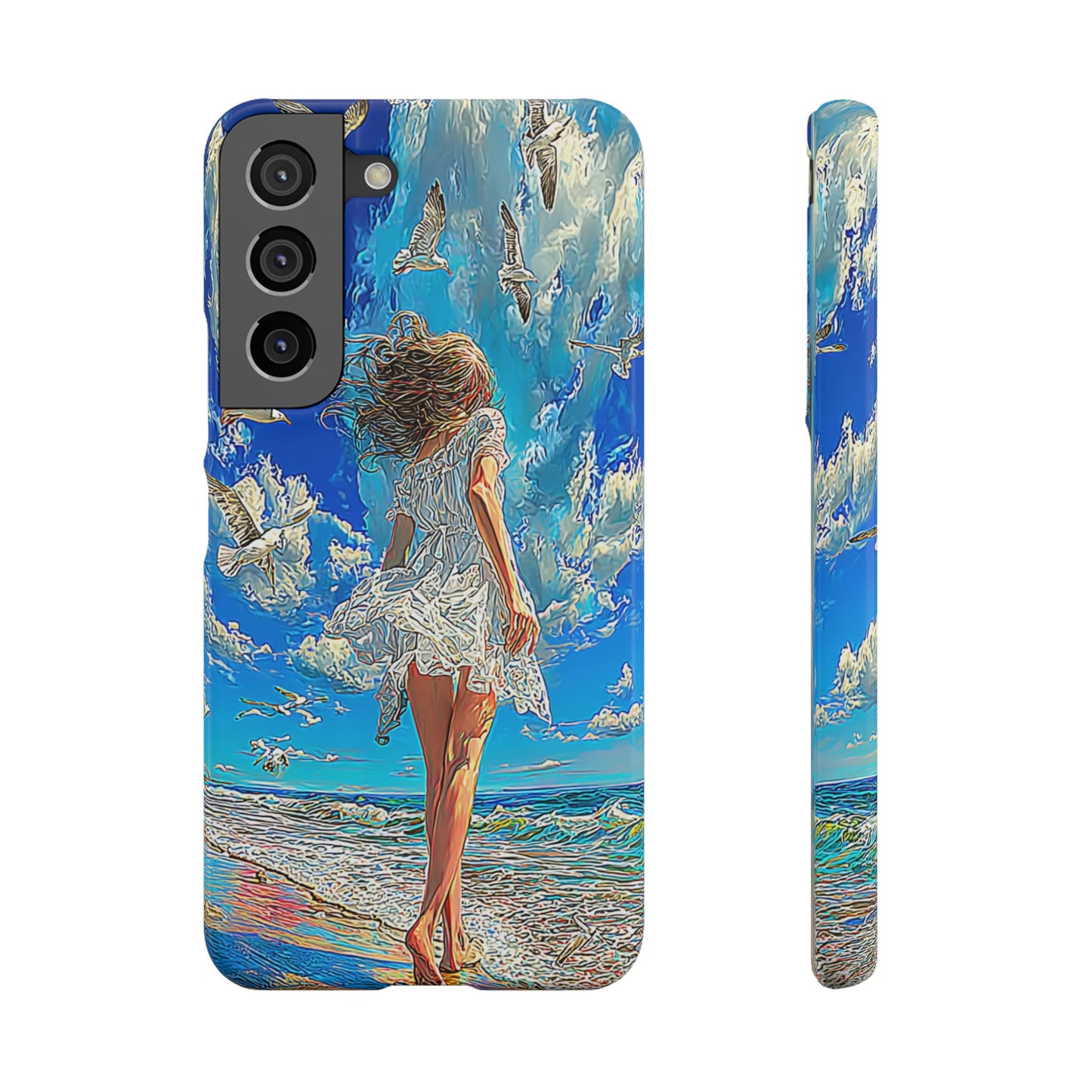 Dreamy Seaside Snap Case, Ocean Waves Phone Cover, Summer Vibe Gift, Cute Aesthetic Accessory, Beach Lover Case