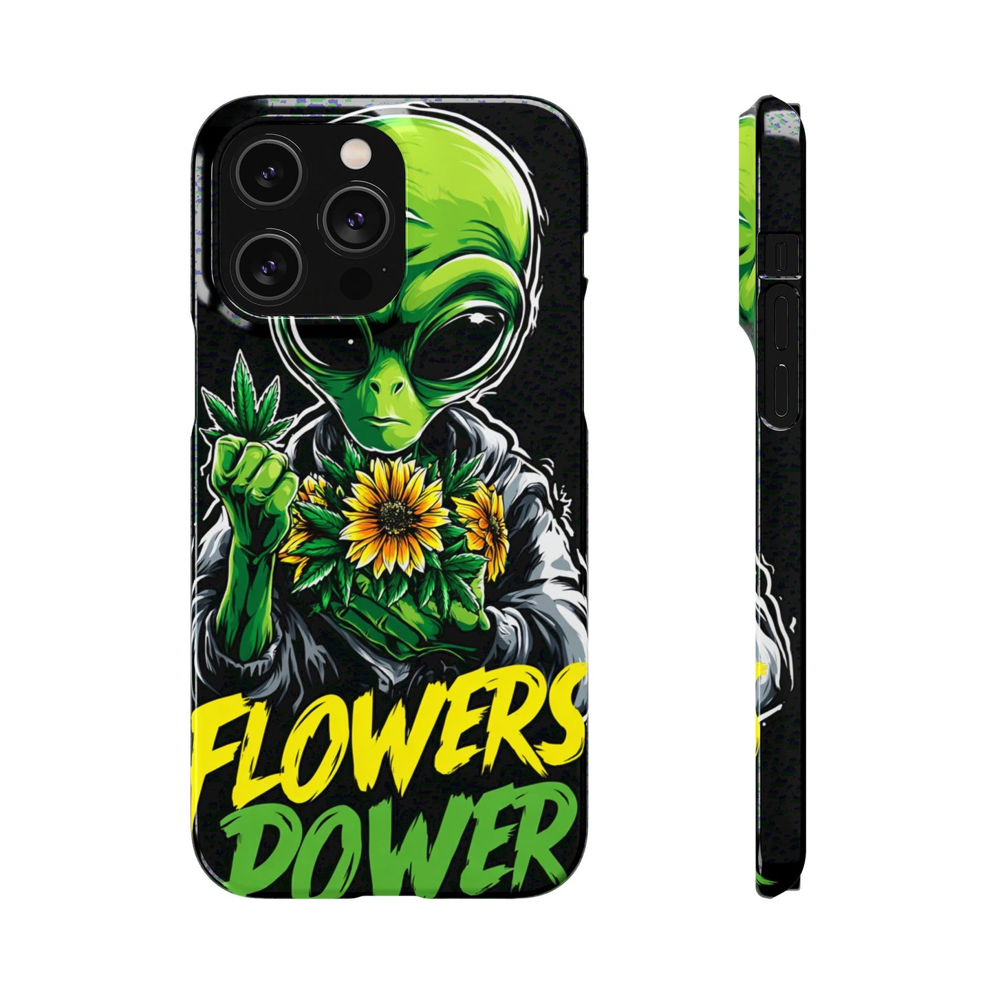 Alien Floral Snap Cases, Fun Phone Case, Gifts for Sci-Fi Lovers, Cute Alien Decor, Unique Tech Accessories