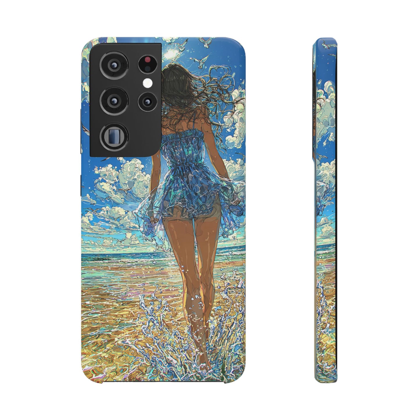 Summer Breeze Snap Case, Ocean Art Phone Cover, Beach Vibes Cell Case, Gift for Her, Custom Phone Accessory