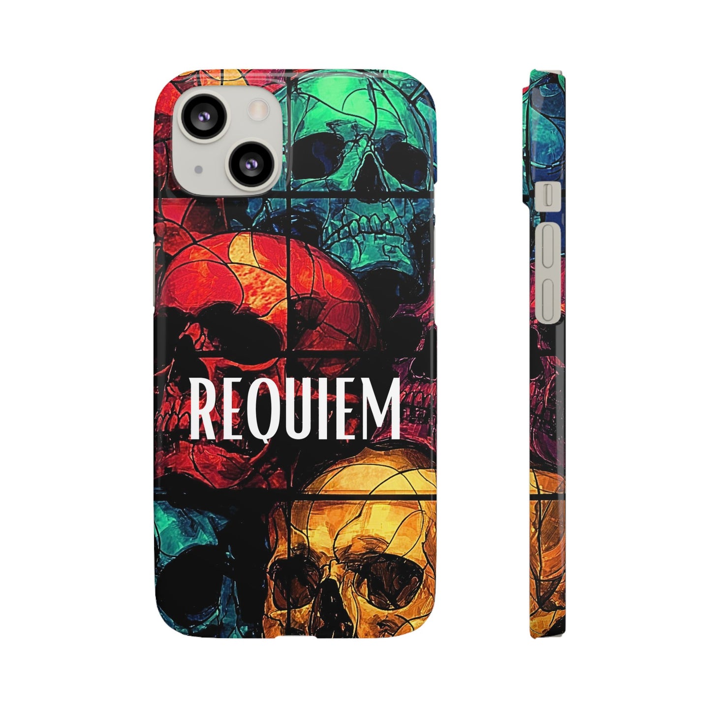 Halloween Custom Requiem Skull Snap Case Phone Cover for iPhone and Samsung