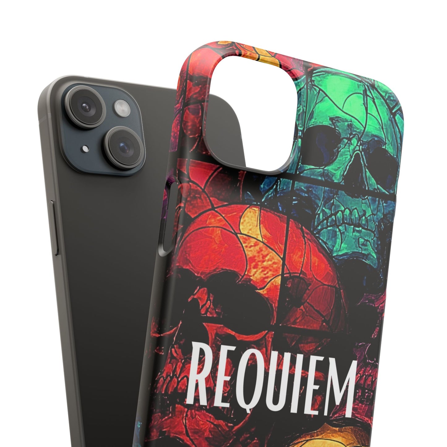 Halloween Custom Requiem Skull Snap Case Phone Cover for iPhone and Samsung