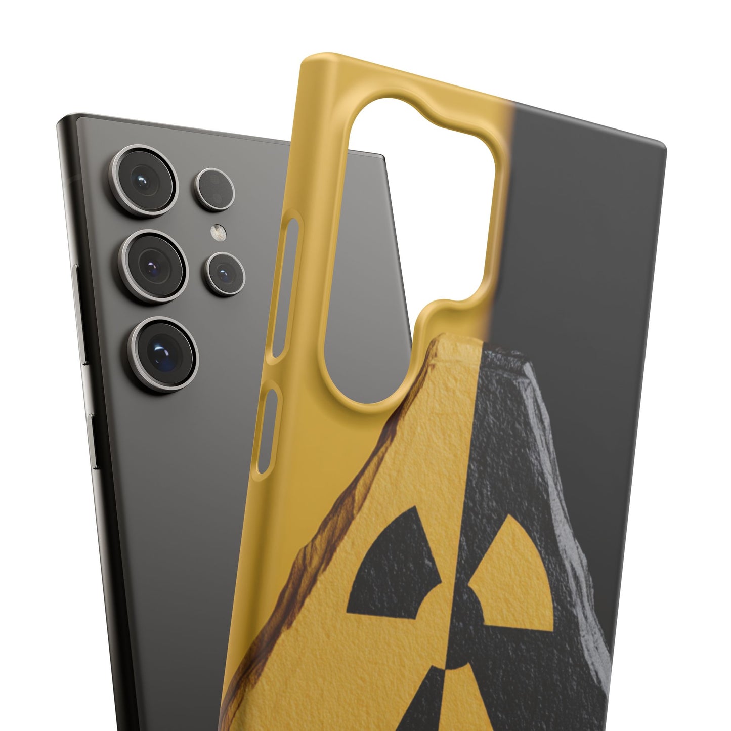 Bold Graphic Snap Case, Radiation Symbol Phone Cover, Trendy Phone Accessory, Unique Gift for Tech Lovers, Stylish Mobile Case