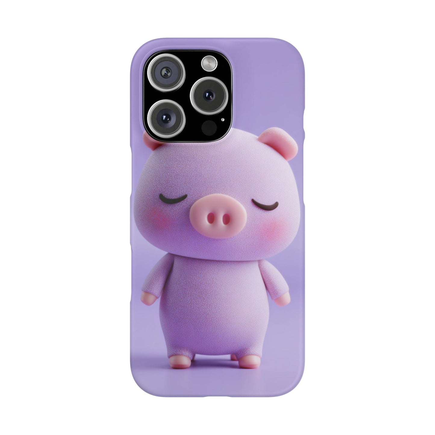 Cute Pig Snap Case for iPhone, Animal Lovers Phone Cover, Kawaii Aesthetic Accessory, Birthday Gift, Unique Phone Protection