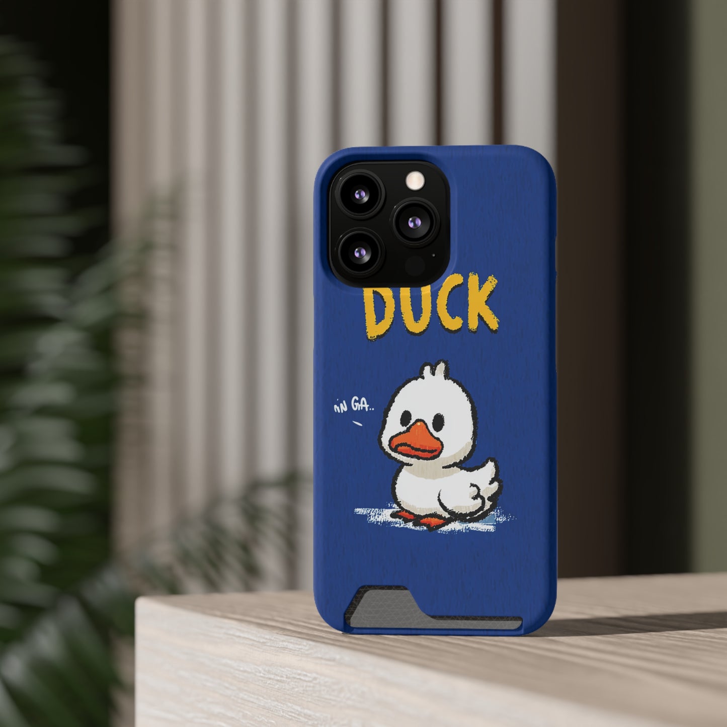 Cute Duck Phone Case with Card Holder | Stylish Cell Accessory for Animal Lovers, Gifts for Kids, Birthday, Everyday Use