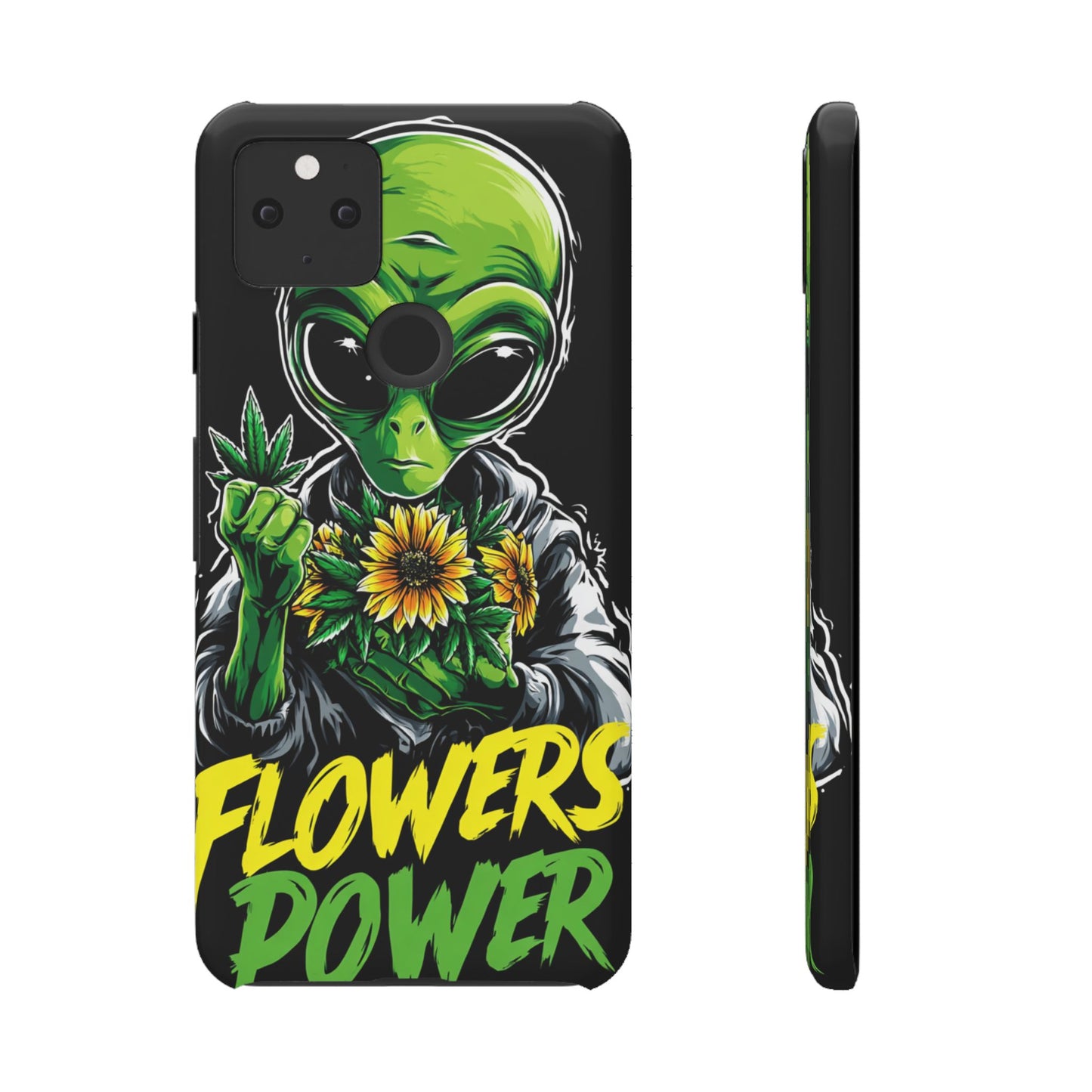 Alien Floral Snap Cases, Fun Phone Case, Gifts for Sci-Fi Lovers, Cute Alien Decor, Unique Tech Accessories