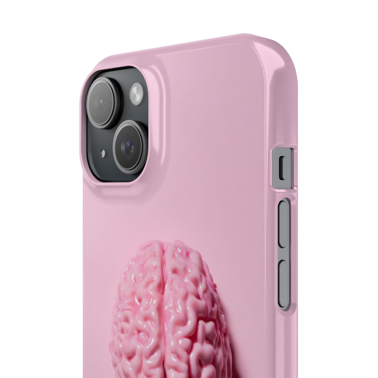 Slim Cases, Brain Design Phone Case With Card Holder, Cute Tech Accessory, Unique Gift for Students, Stylish Phone Protection, Valentine's