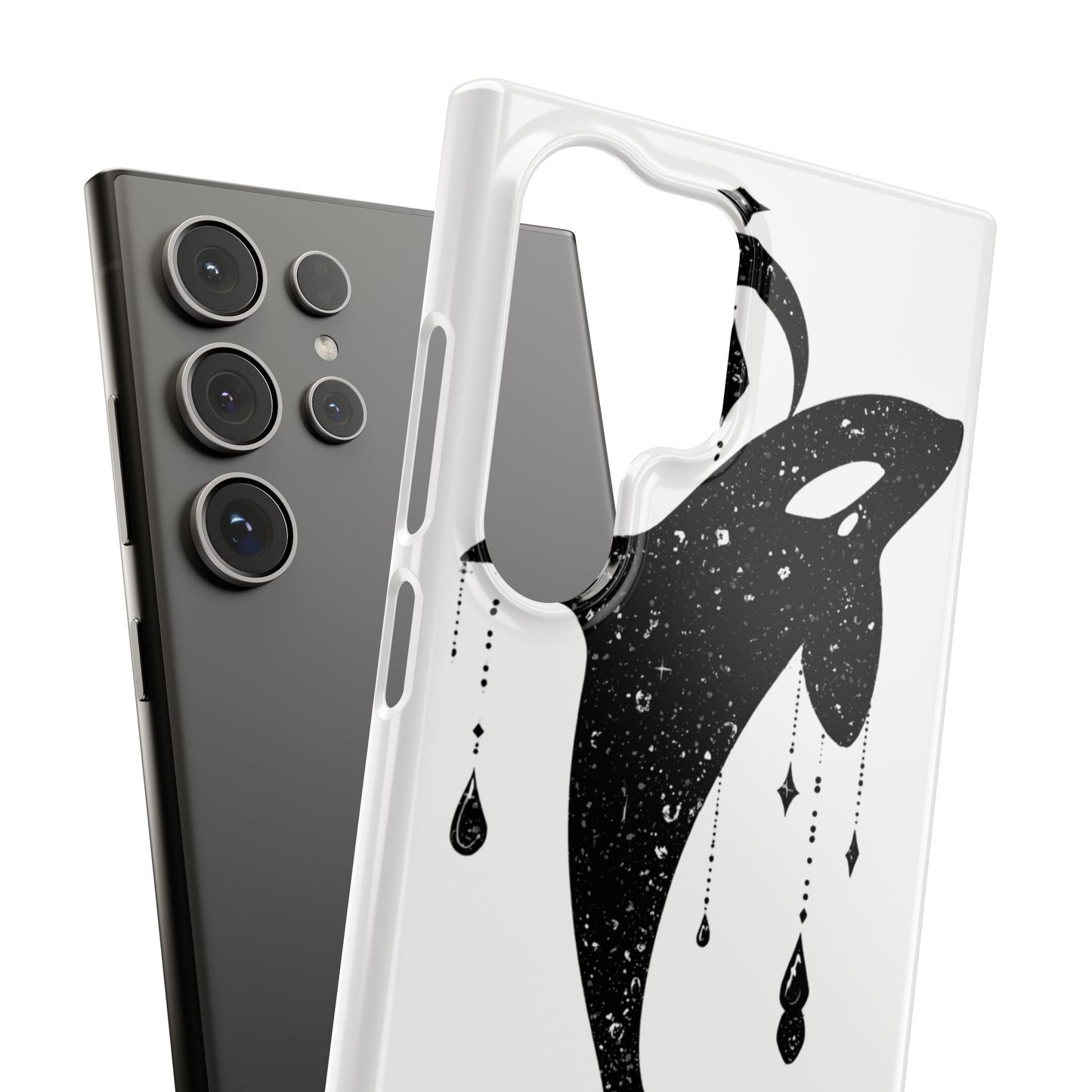 Celestial Orca Snap Case | Phone Cover, Whale Lover Gift, Cosmic Decor, Unique Art, Ocean Vibe