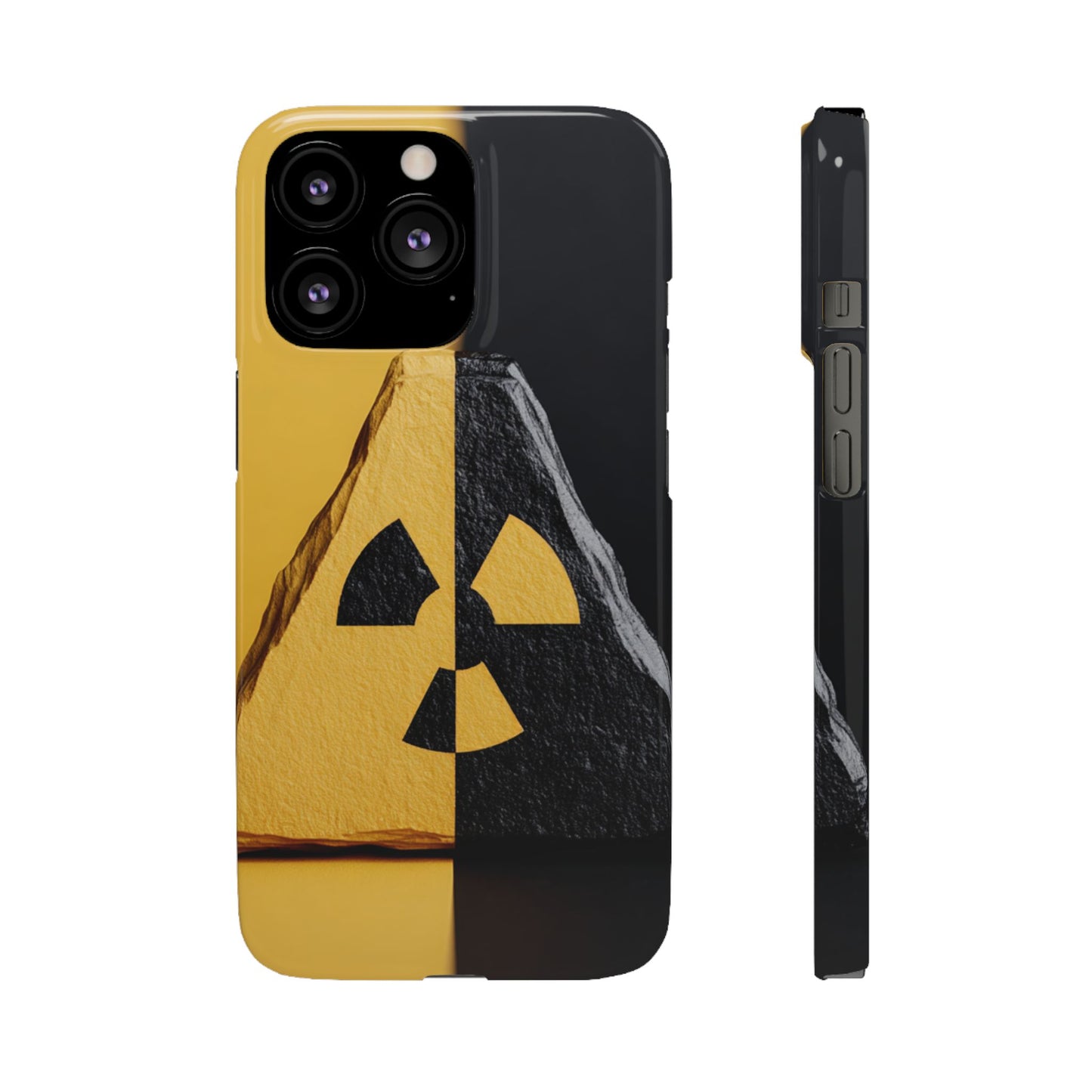 Bold Graphic Snap Case, Radiation Symbol Phone Cover, Trendy Phone Accessory, Unique Gift for Tech Lovers, Stylish Mobile Case