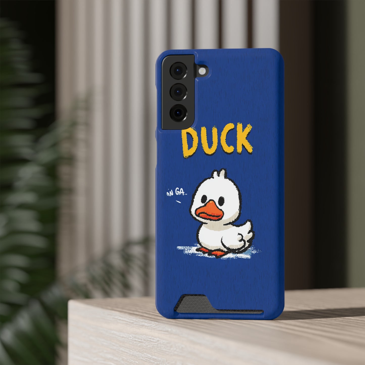 Cute Duck Phone Case with Card Holder | Stylish Cell Accessory for Animal Lovers, Gifts for Kids, Birthday, Everyday Use