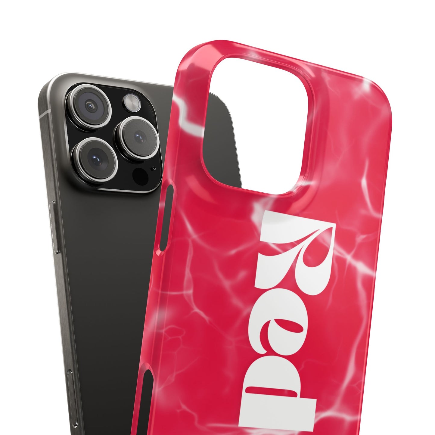 Vibrant Red Snap Case for iPhone, Trendy Phone Cover, Gift for Her, Summer Accessory, Stylish Tech Protection