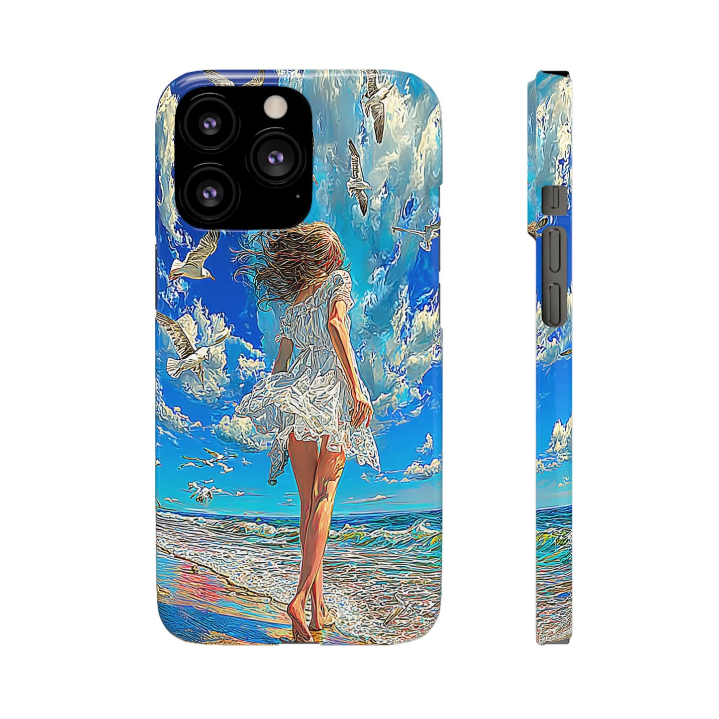 Dreamy Seaside Snap Case, Ocean Waves Phone Cover, Summer Vibe Gift, Cute Aesthetic Accessory, Beach Lover Case