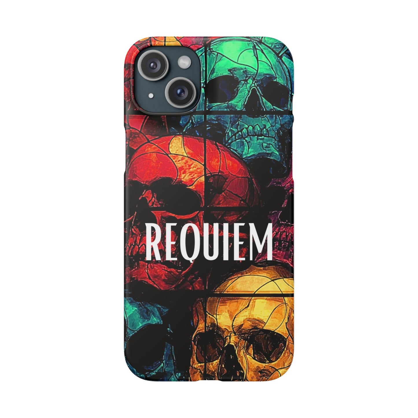 Halloween Custom Requiem Skull Snap Case Phone Cover for iPhone and Samsung