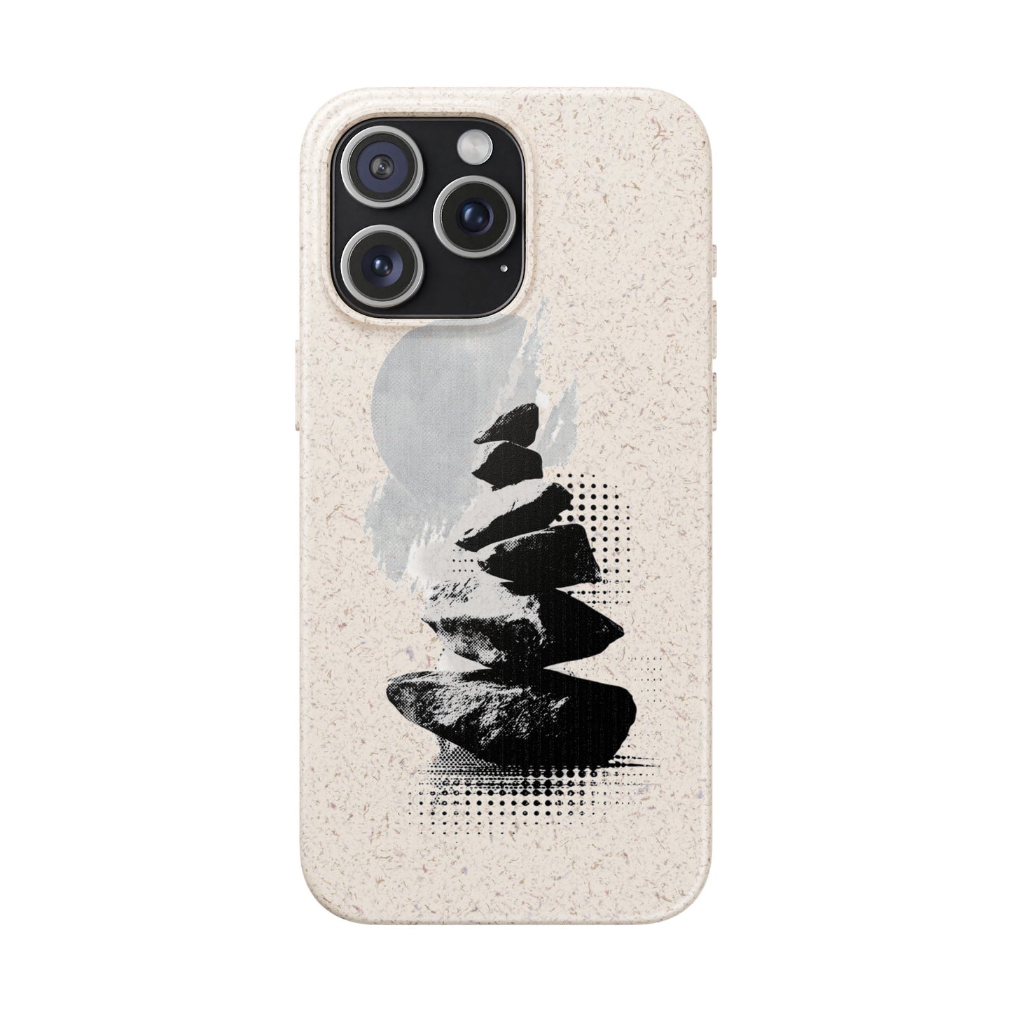 Biodegradable Plastic Free Phone Case Minimalistic Cairn Design Suitable For Iphones And Samsungs