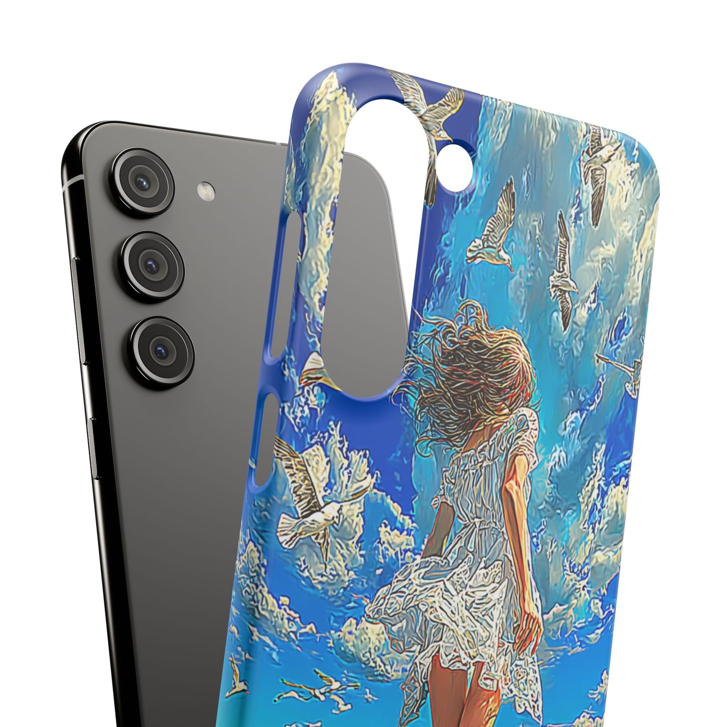 Dreamy Seaside Snap Case, Ocean Waves Phone Cover, Summer Vibe Gift, Cute Aesthetic Accessory, Beach Lover Case