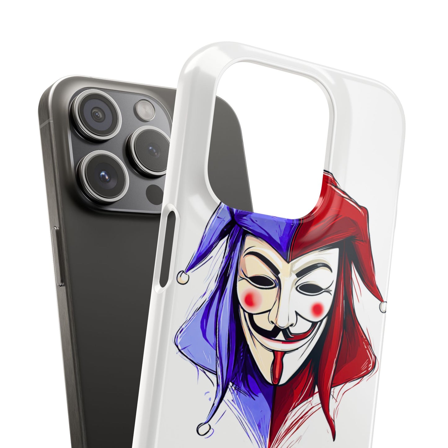 Joker & Anonimous Reunited Guy Fawkes Art Snap Case and Protective Phone Cover For iPhone and Samsung