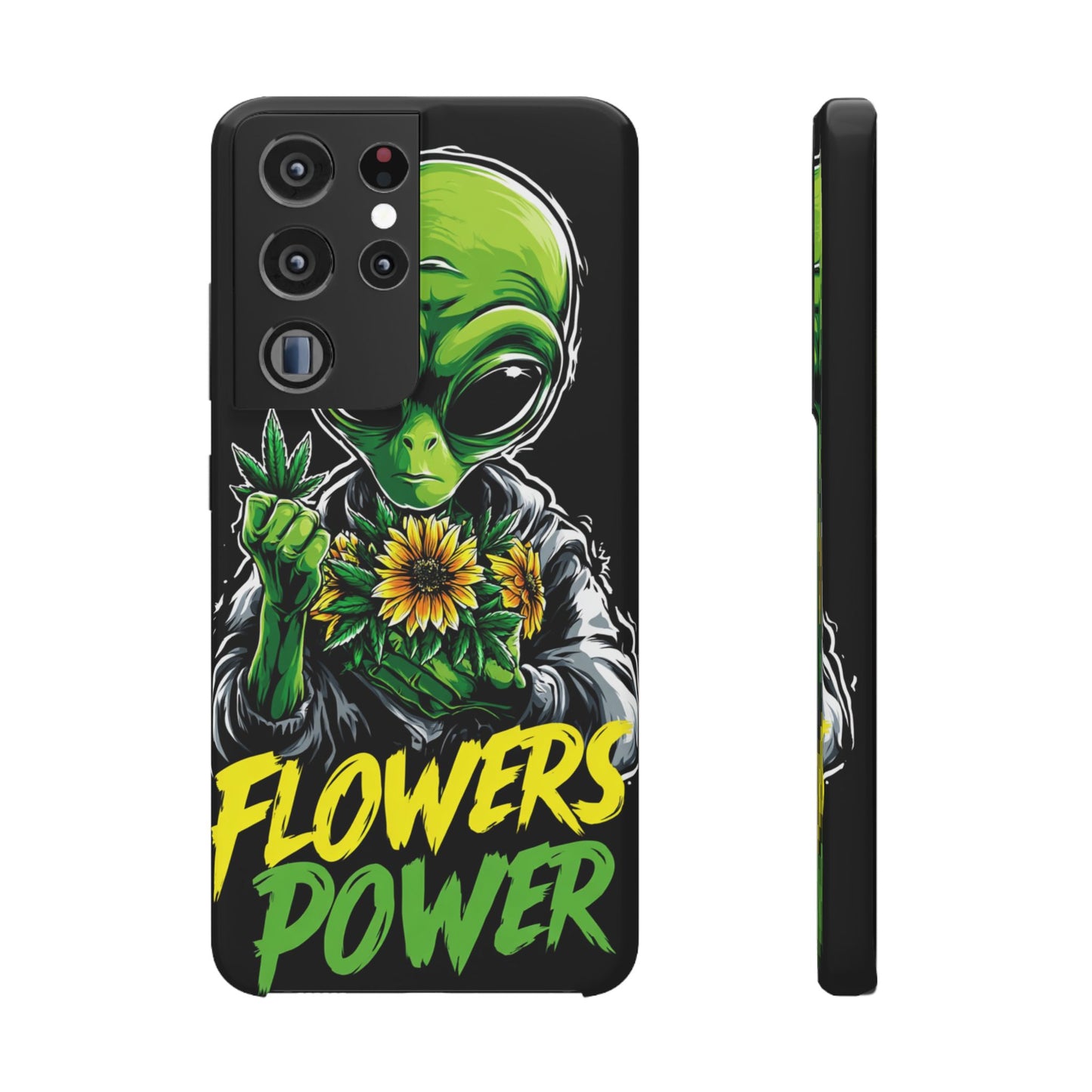 Alien Floral Snap Cases, Fun Phone Case, Gifts for Sci-Fi Lovers, Cute Alien Decor, Unique Tech Accessories
