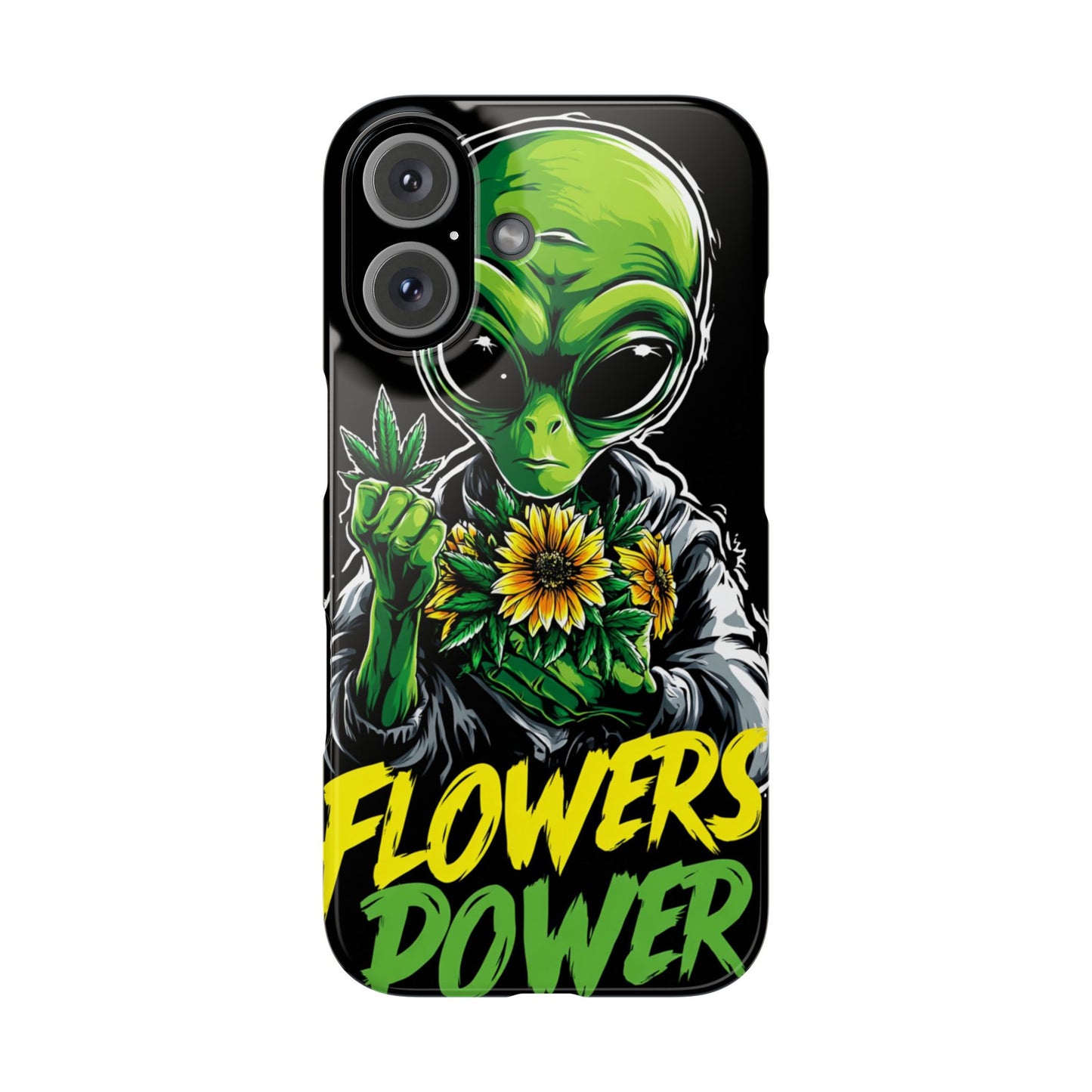 Alien Floral Snap Cases, Fun Phone Case, Gifts for Sci-Fi Lovers, Cute Alien Decor, Unique Tech Accessories