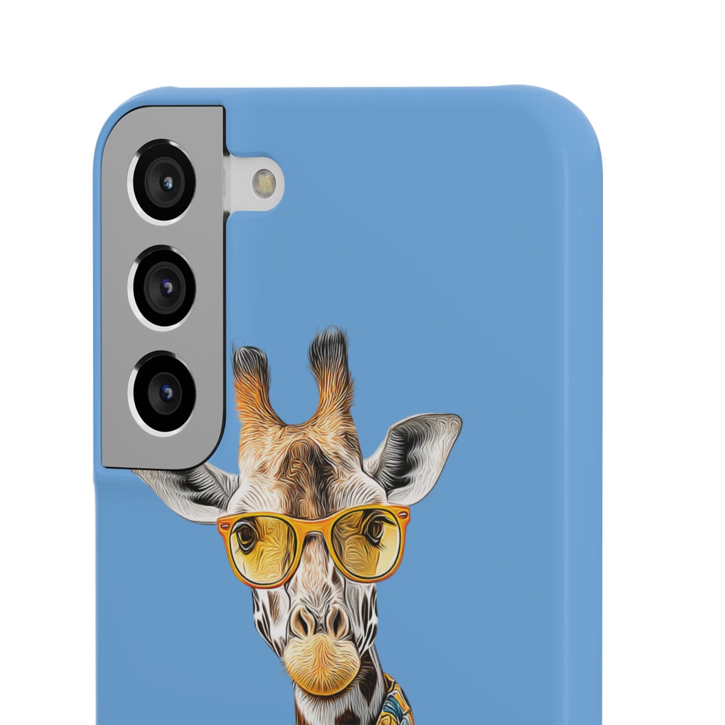 Giraffe Blue Snap Case Phone Cover for Animal Lover Iphone and Samsung models