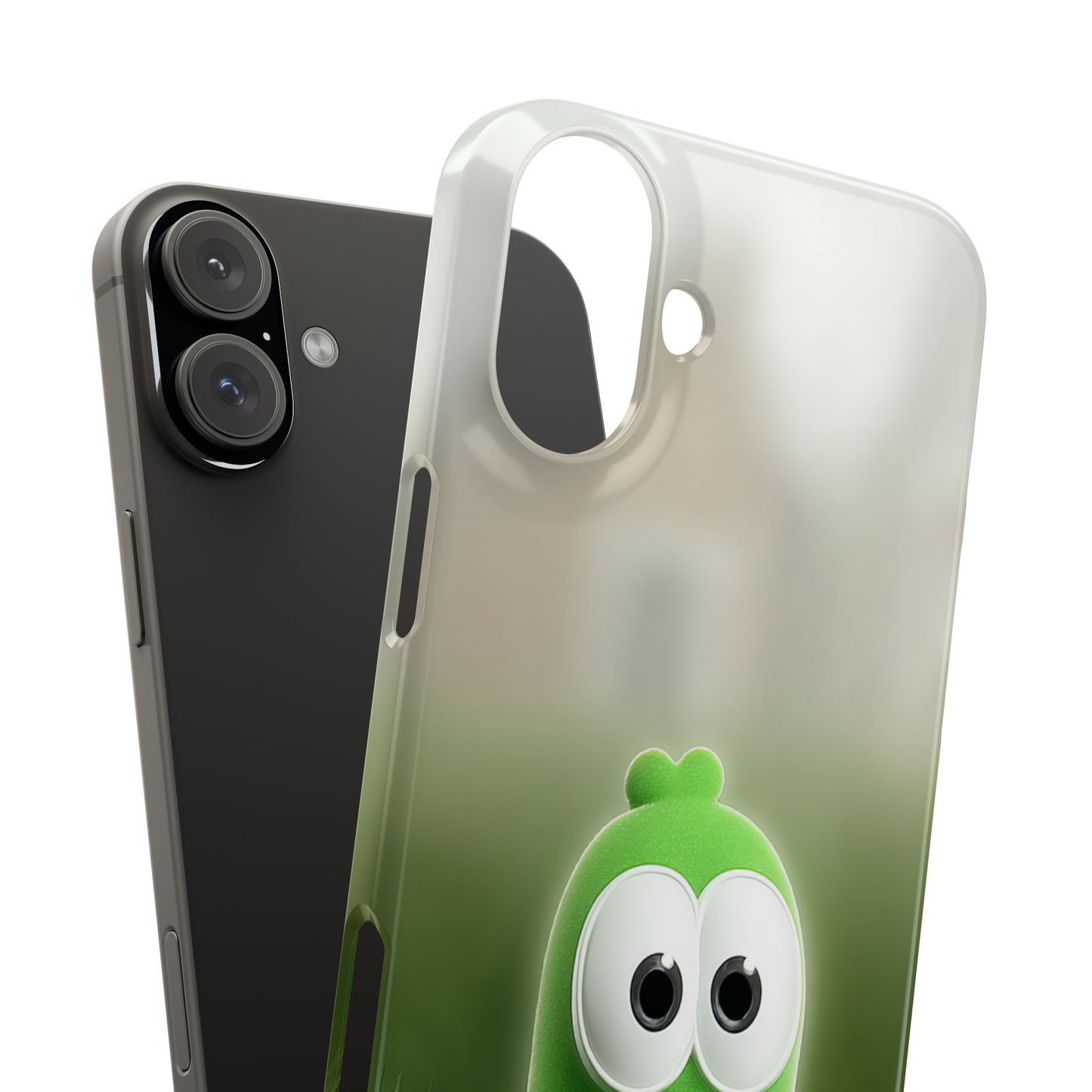 Cute Green Creature Phone Case, Snap Cases, Green Monster Phone Cover, Fun Phone Accessory, Playful Gift for Kids