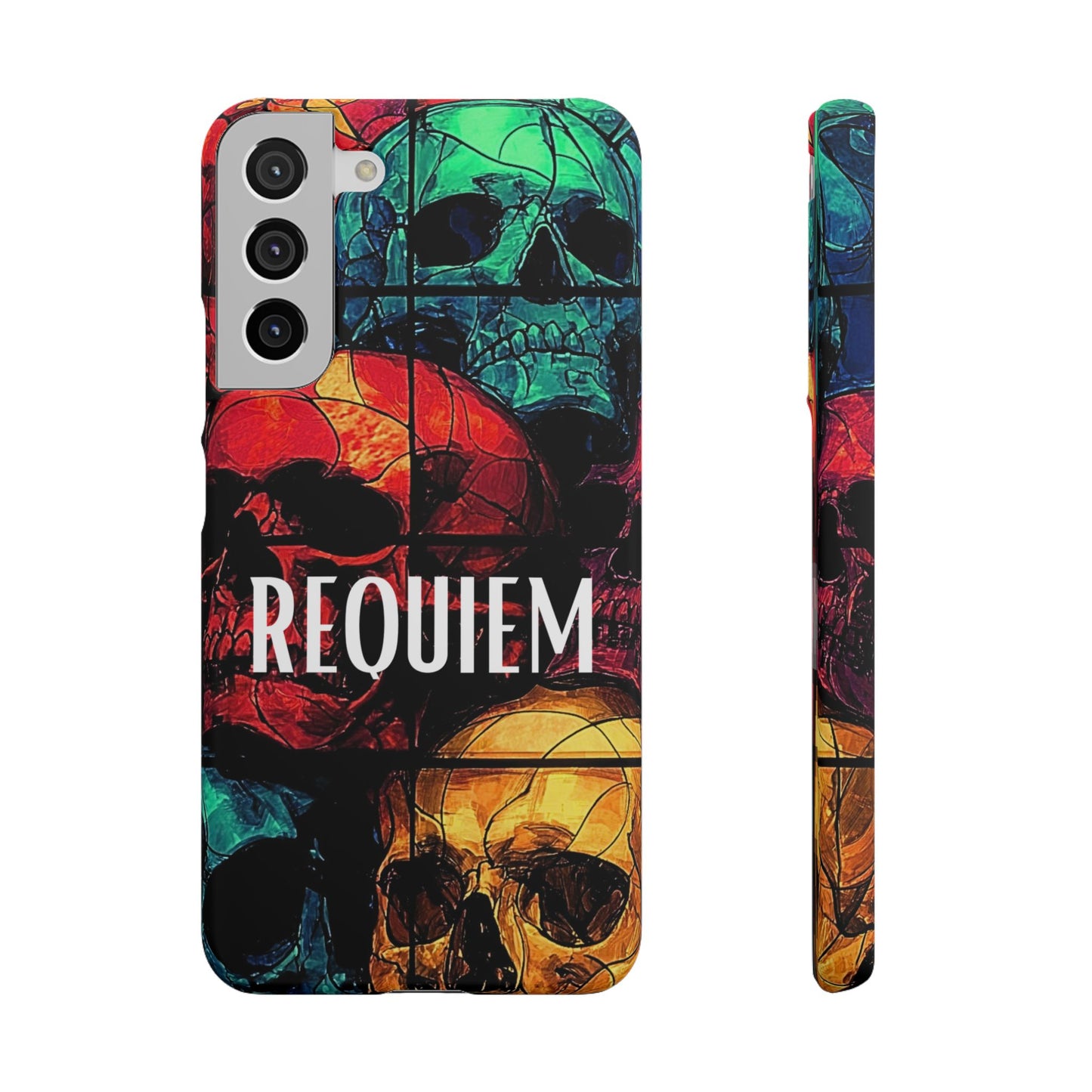 Halloween Custom Requiem Skull Snap Case Phone Cover for iPhone and Samsung