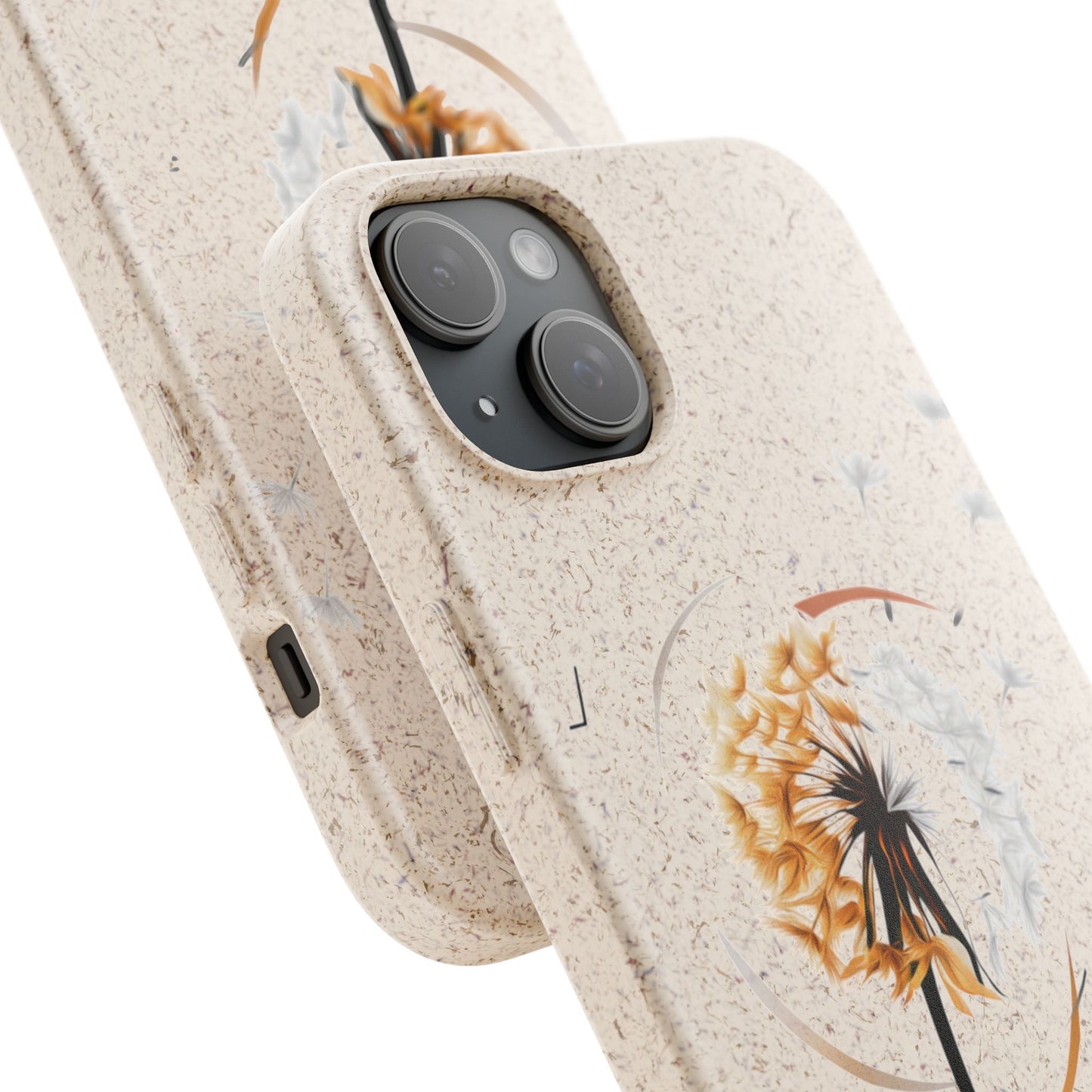Plastic Free Eco-Friendly Phone Cases with Floral Design Sustainable Gift for Iphone and Samsungs