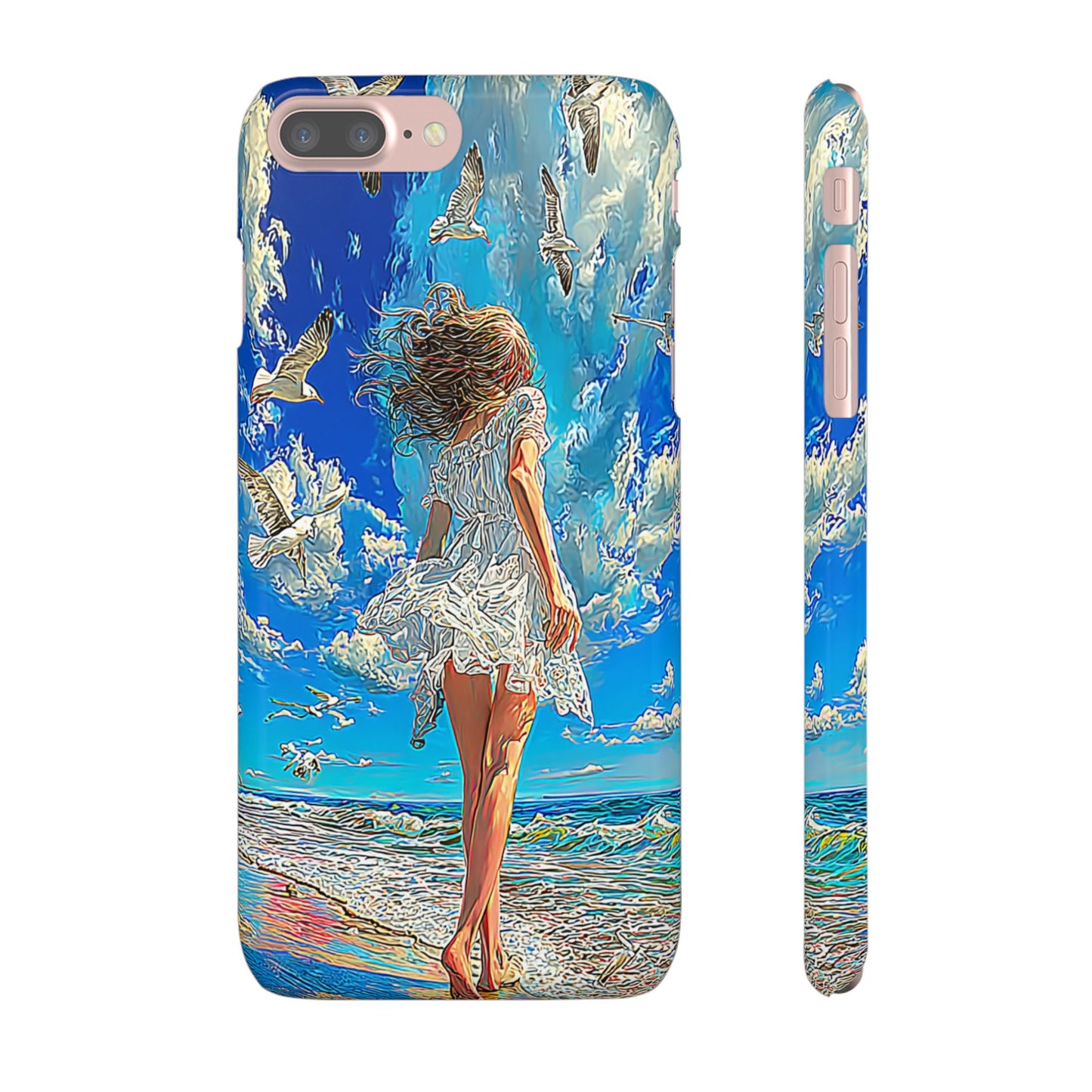 Dreamy Seaside Snap Case, Ocean Waves Phone Cover, Summer Vibe Gift, Cute Aesthetic Accessory, Beach Lover Case