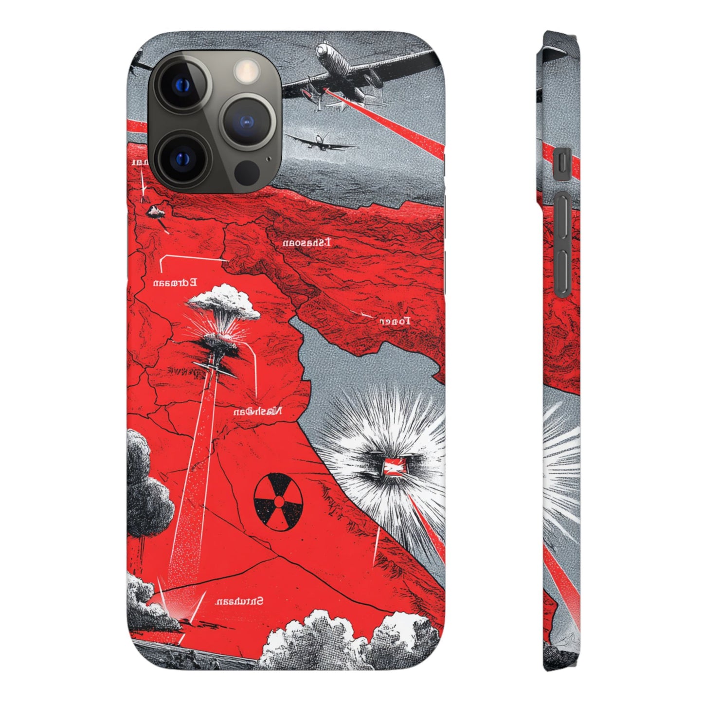 Bold Graphic Snap Case with Dramatic Design, Unique Phone Cover, Artistic Protection for iPhone, Trendy Gadget Gift, Edgy Tech Accessory