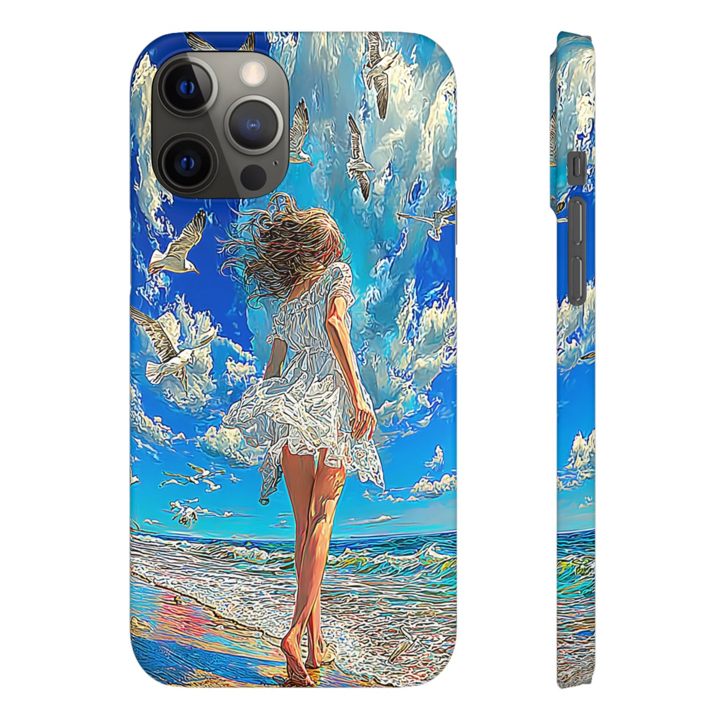 Dreamy Seaside Snap Case, Ocean Waves Phone Cover, Summer Vibe Gift, Cute Aesthetic Accessory, Beach Lover Case