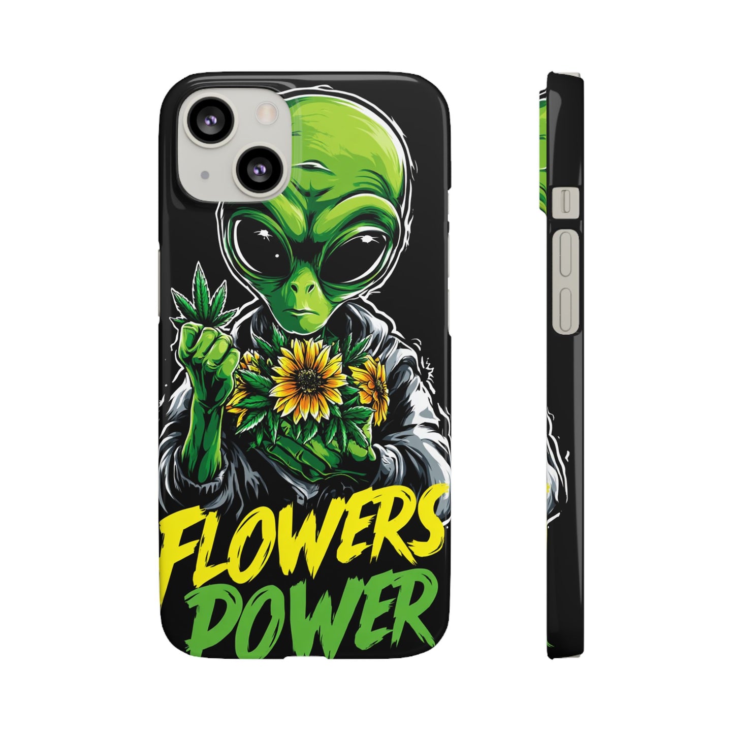 Alien Floral Snap Cases, Fun Phone Case, Gifts for Sci-Fi Lovers, Cute Alien Decor, Unique Tech Accessories