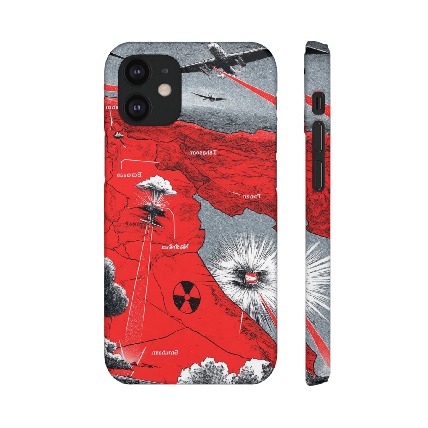 Bold Graphic Snap Case with Dramatic Design, Unique Phone Cover, Artistic Protection for iPhone, Trendy Gadget Gift, Edgy Tech Accessory